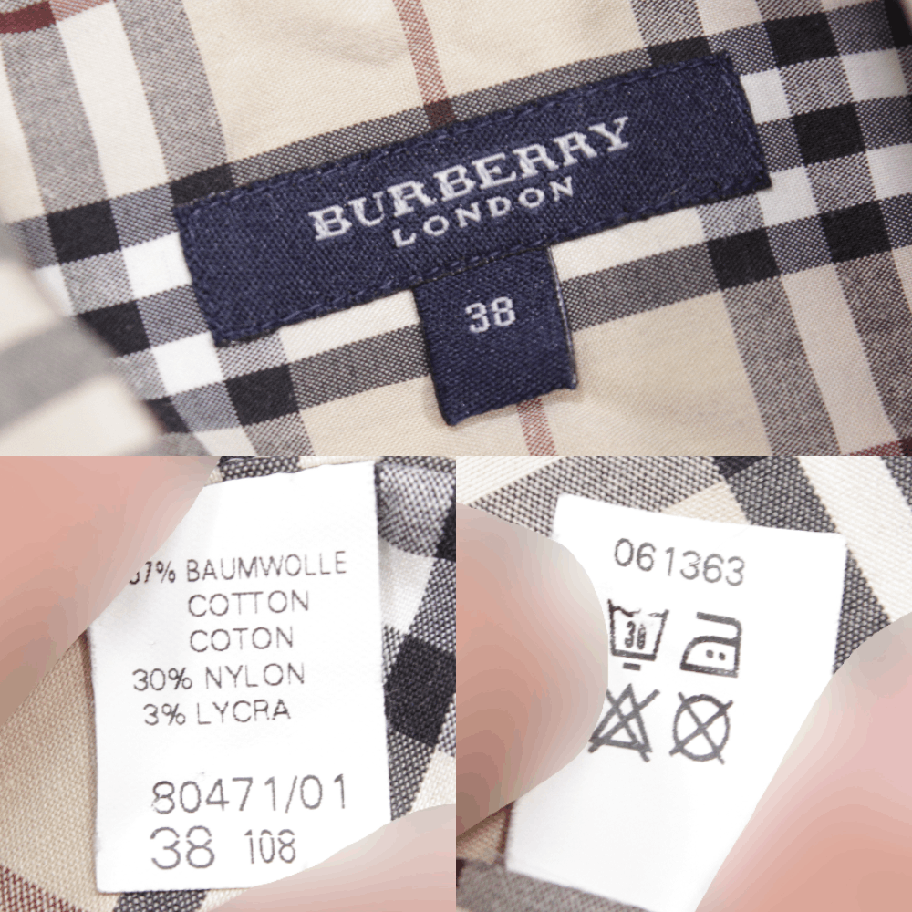 Burberry Nova Check Shortsleeve Shirt Vintage Size US L / EU 52-54 / 3 - 7 Thumbnail