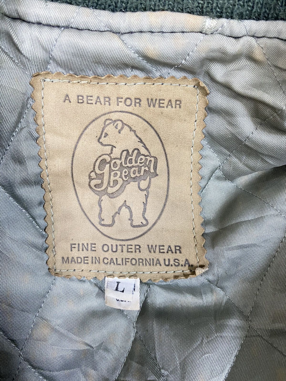 Golden Bear × Vintage VINTAGE GOLDEN BEAR VARSITY WOOL LEATHER JACKET Size US L / EU 52-54 / 3 - 5 Thumbnail
