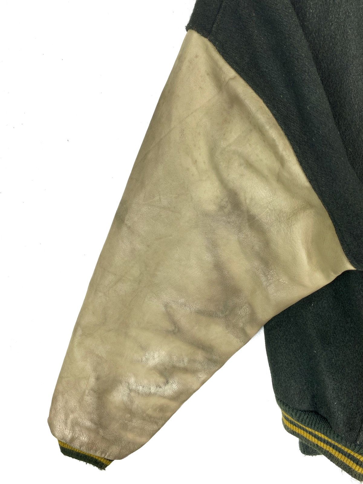 Golden Bear × Vintage VINTAGE GOLDEN BEAR VARSITY WOOL LEATHER JACKET Size US L / EU 52-54 / 3 - 13 Thumbnail