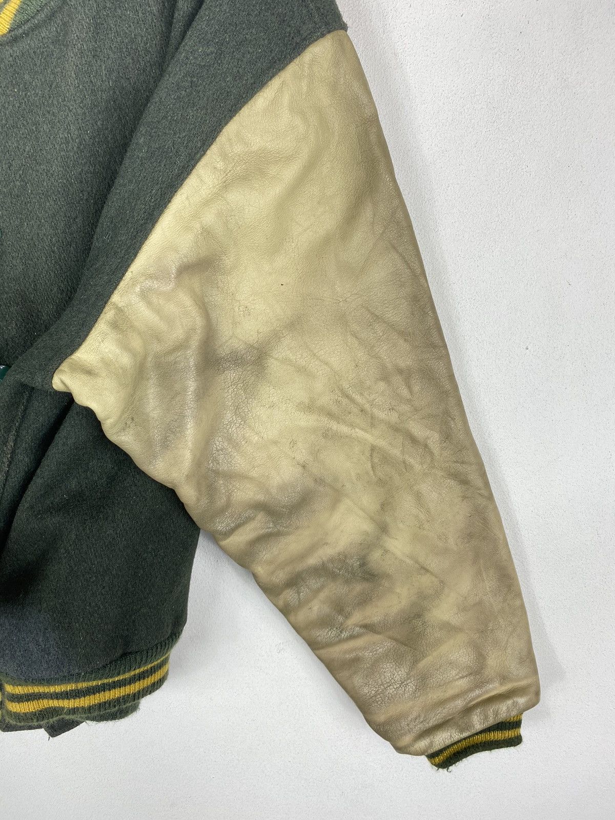 Golden Bear × Vintage VINTAGE GOLDEN BEAR VARSITY WOOL LEATHER JACKET Size US L / EU 52-54 / 3 - 12 Thumbnail