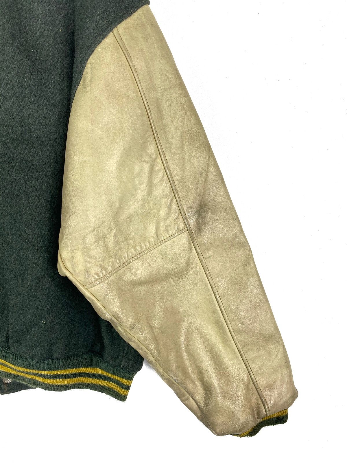 Golden Bear × Vintage VINTAGE GOLDEN BEAR VARSITY WOOL LEATHER JACKET Size US L / EU 52-54 / 3 - 14 Thumbnail
