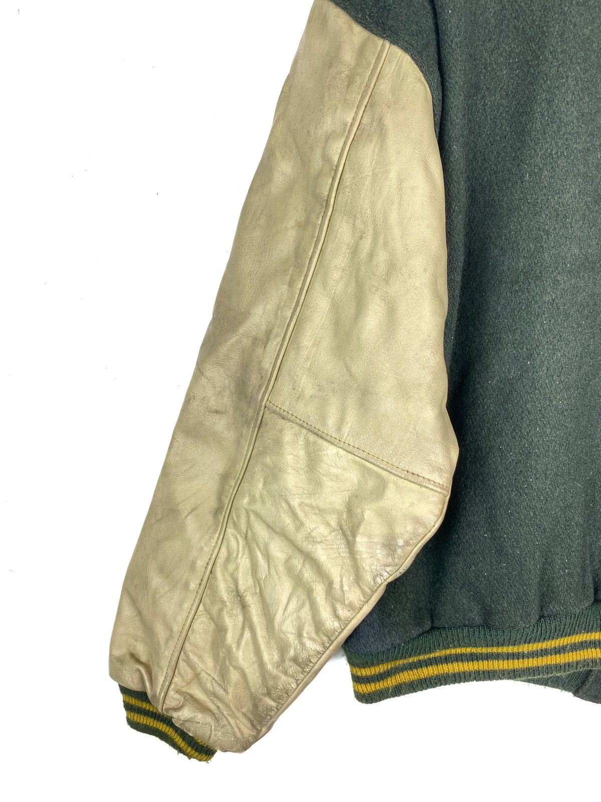 Golden Bear × Vintage VINTAGE GOLDEN BEAR VARSITY WOOL LEATHER JACKET Size US L / EU 52-54 / 3 - 15 Thumbnail