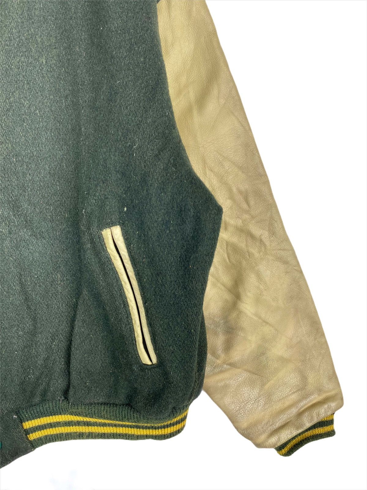 Golden Bear × Vintage VINTAGE GOLDEN BEAR VARSITY WOOL LEATHER JACKET Size US L / EU 52-54 / 3 - 10 Thumbnail