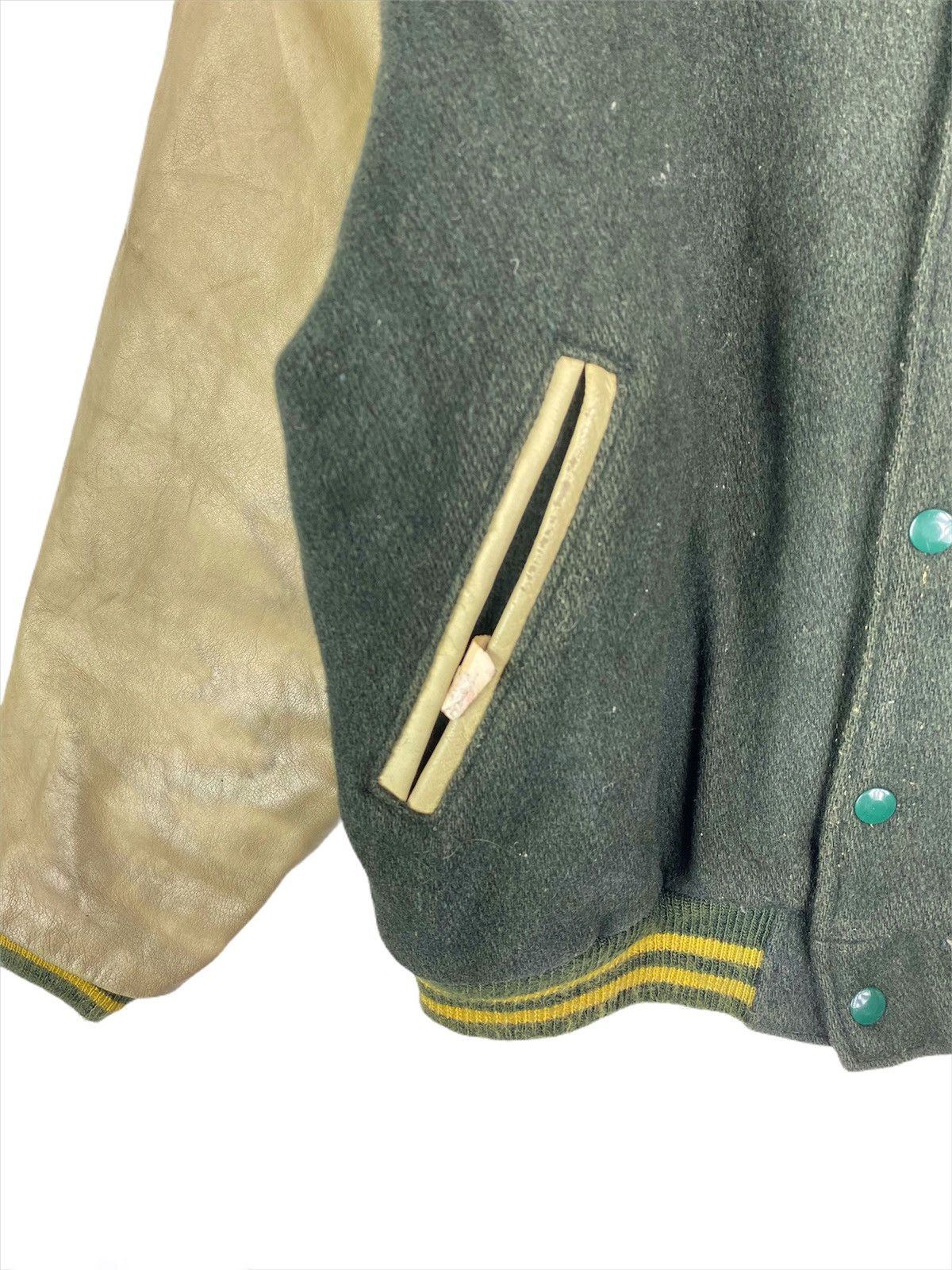 Golden Bear × Vintage VINTAGE GOLDEN BEAR VARSITY WOOL LEATHER JACKET Size US L / EU 52-54 / 3 - 11 Thumbnail