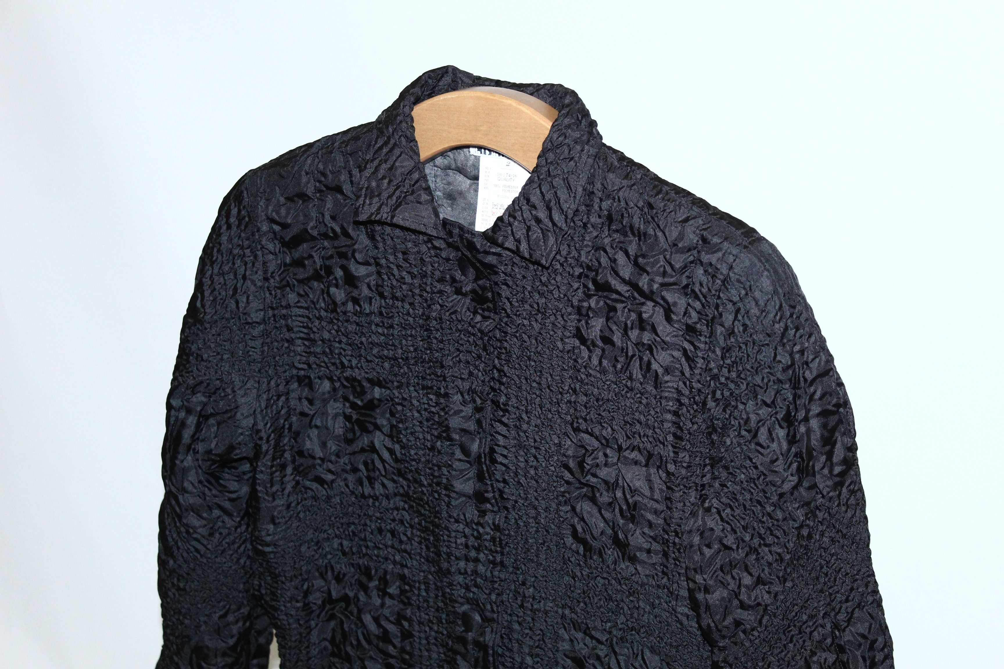 Issey Miyake 💥 RARE 💥 Yoshiki Hishinuma Black Plisse Polyester Jacket Size L / US 10 / IT 46 - 4 Thumbnail