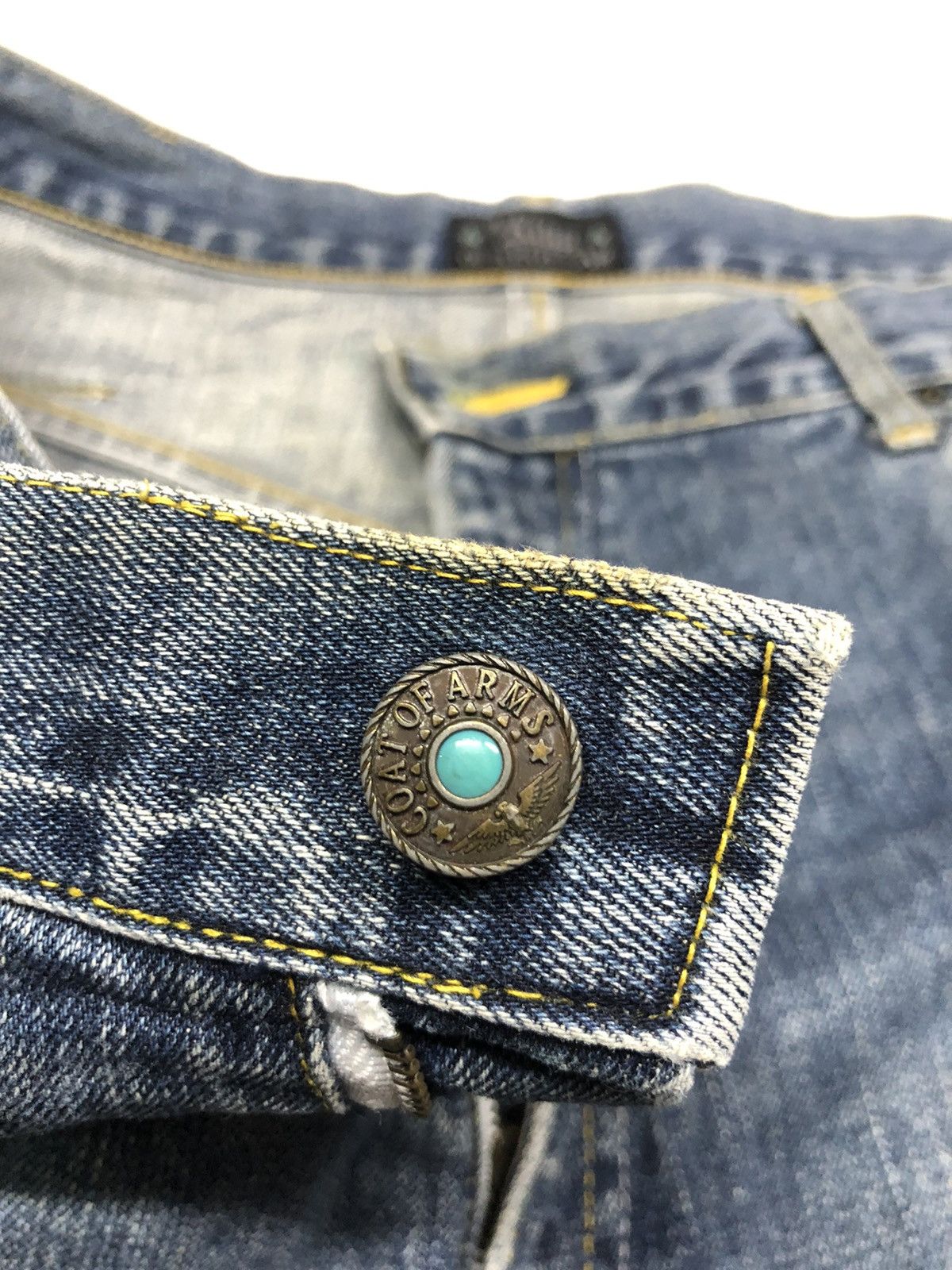 Vintage VINTAGE COAT OF ARMS THE KING DENIM JAPAN 🇯🇵 Size US 37 - 12 Thumbnail