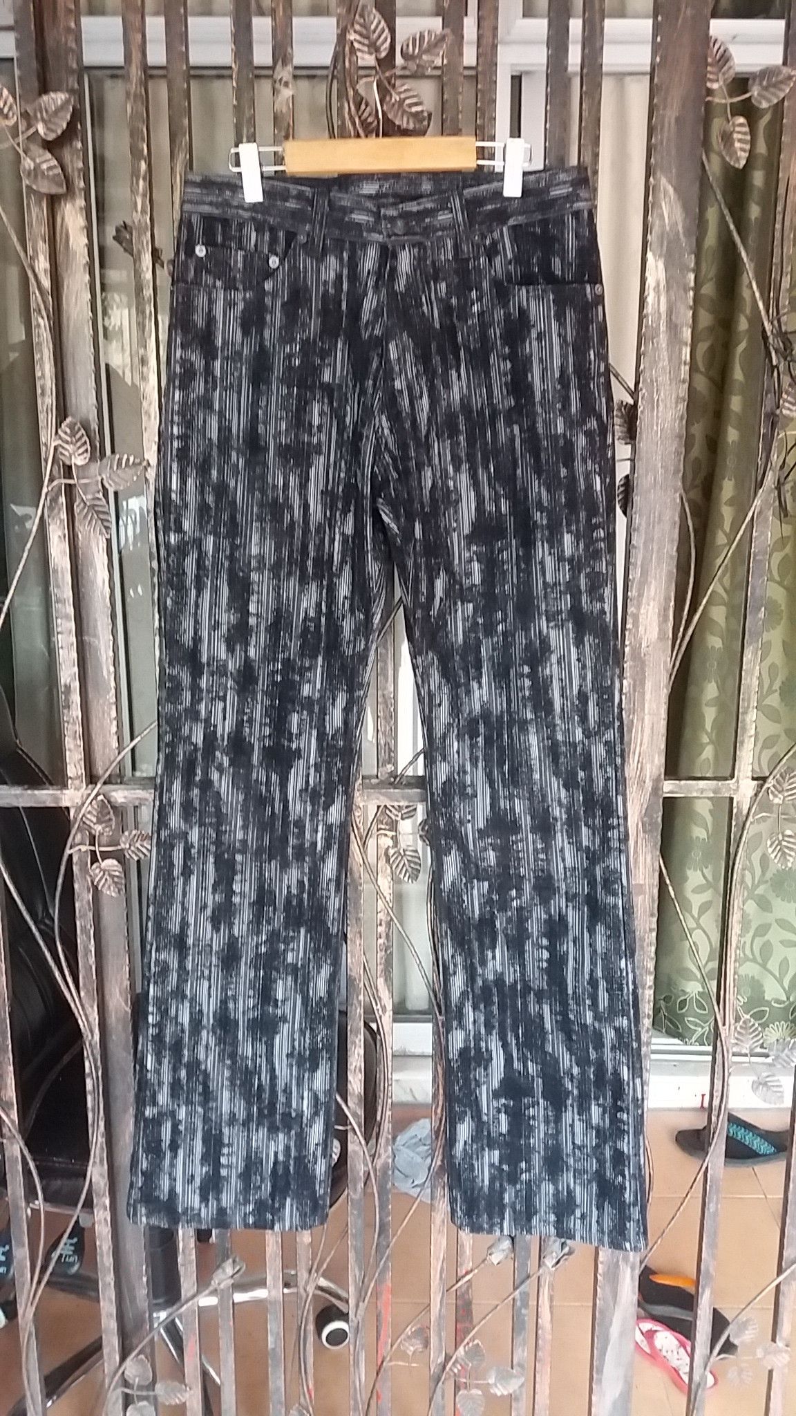 image of Designer Freak Anser All Over Decorated Pants Velvet in Black, Men's (Size 30)