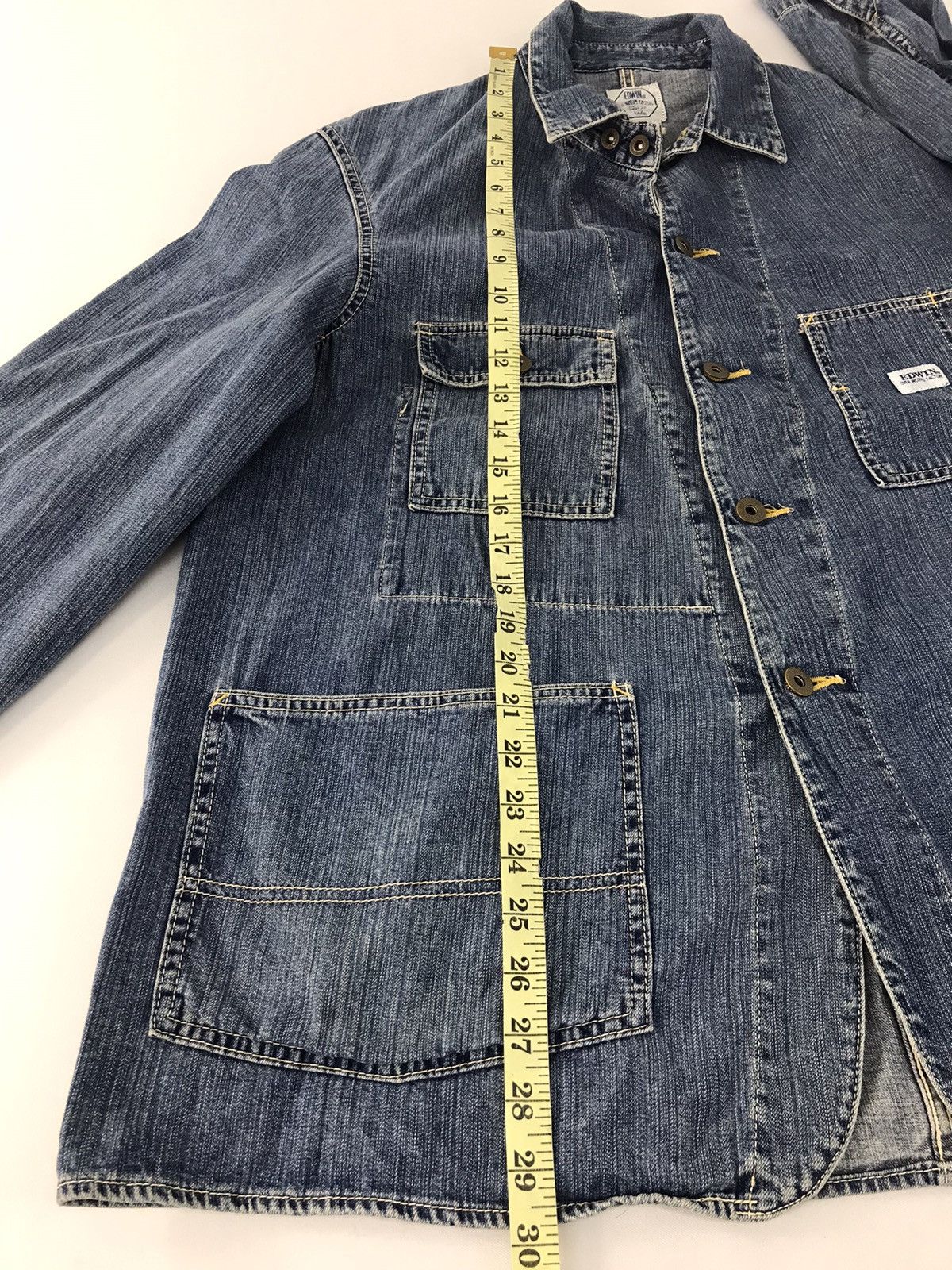 Edwin × Vintage Edwin Over Works Factory Denim Jacket Multi Pockets Size US M / EU 48-50 / 2 - 11 Thumbnail