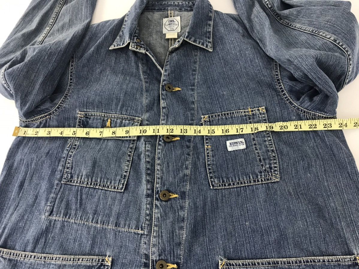 Edwin × Vintage Edwin Over Works Factory Denim Jacket Multi Pockets Size US M / EU 48-50 / 2 - 10 Thumbnail