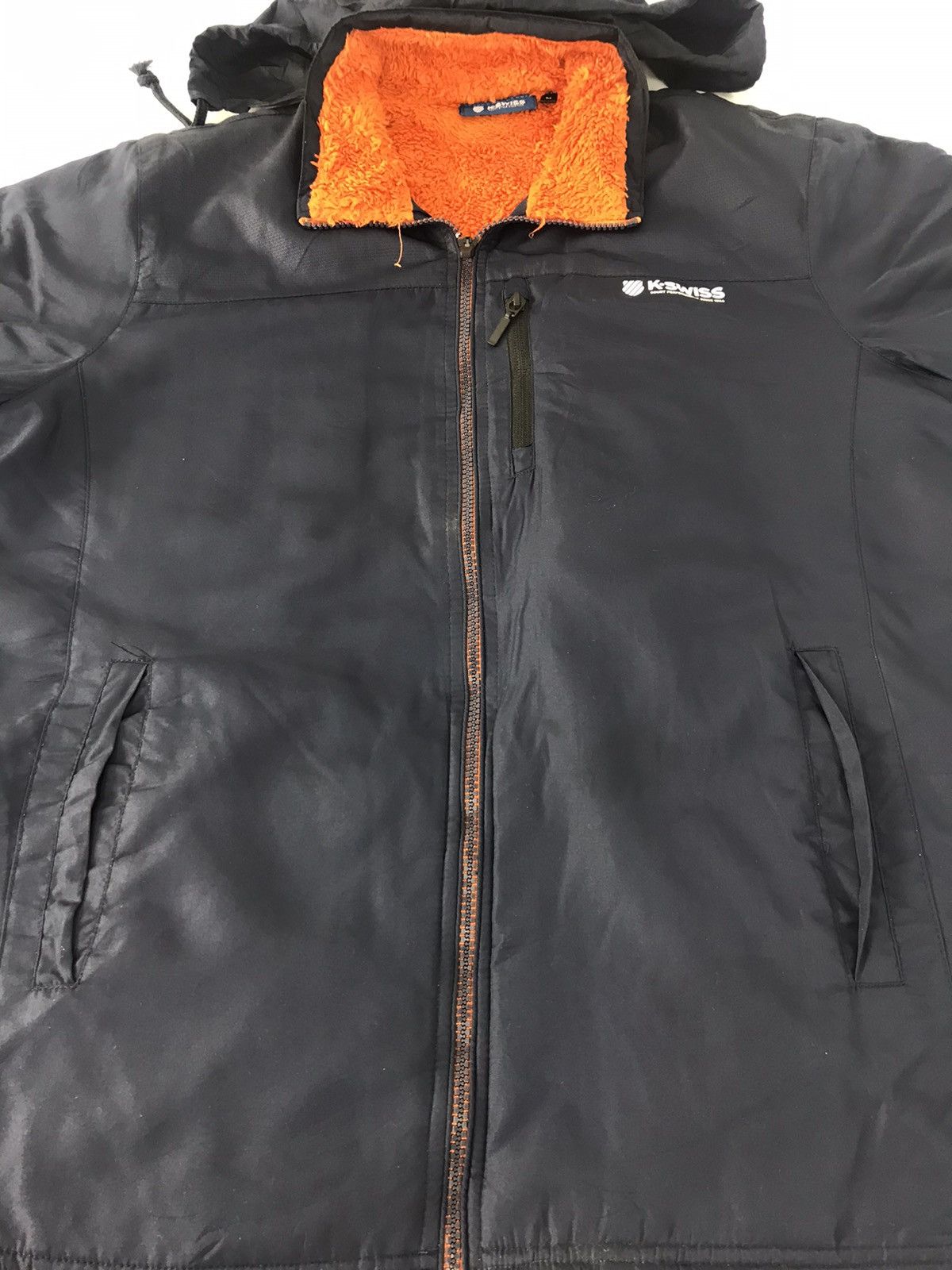 K-Swiss × Vintage K-swiss Athletic Jacket Hoodies Zip Up Wool Sherpa Inner Size US M / EU 48-50 / 2 - 2 Thumbnail