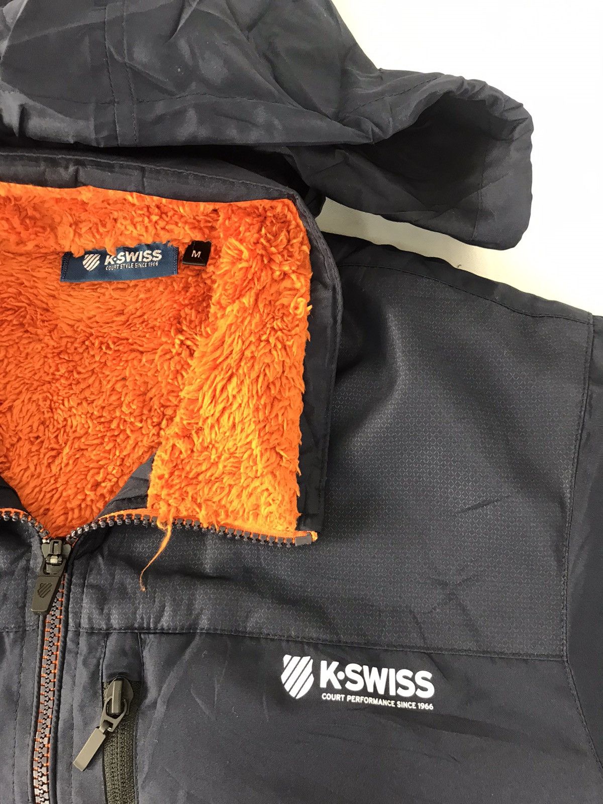K-Swiss × Vintage K-swiss Athletic Jacket Hoodies Zip Up Wool Sherpa Inner Size US M / EU 48-50 / 2 - 1 Thumbnail