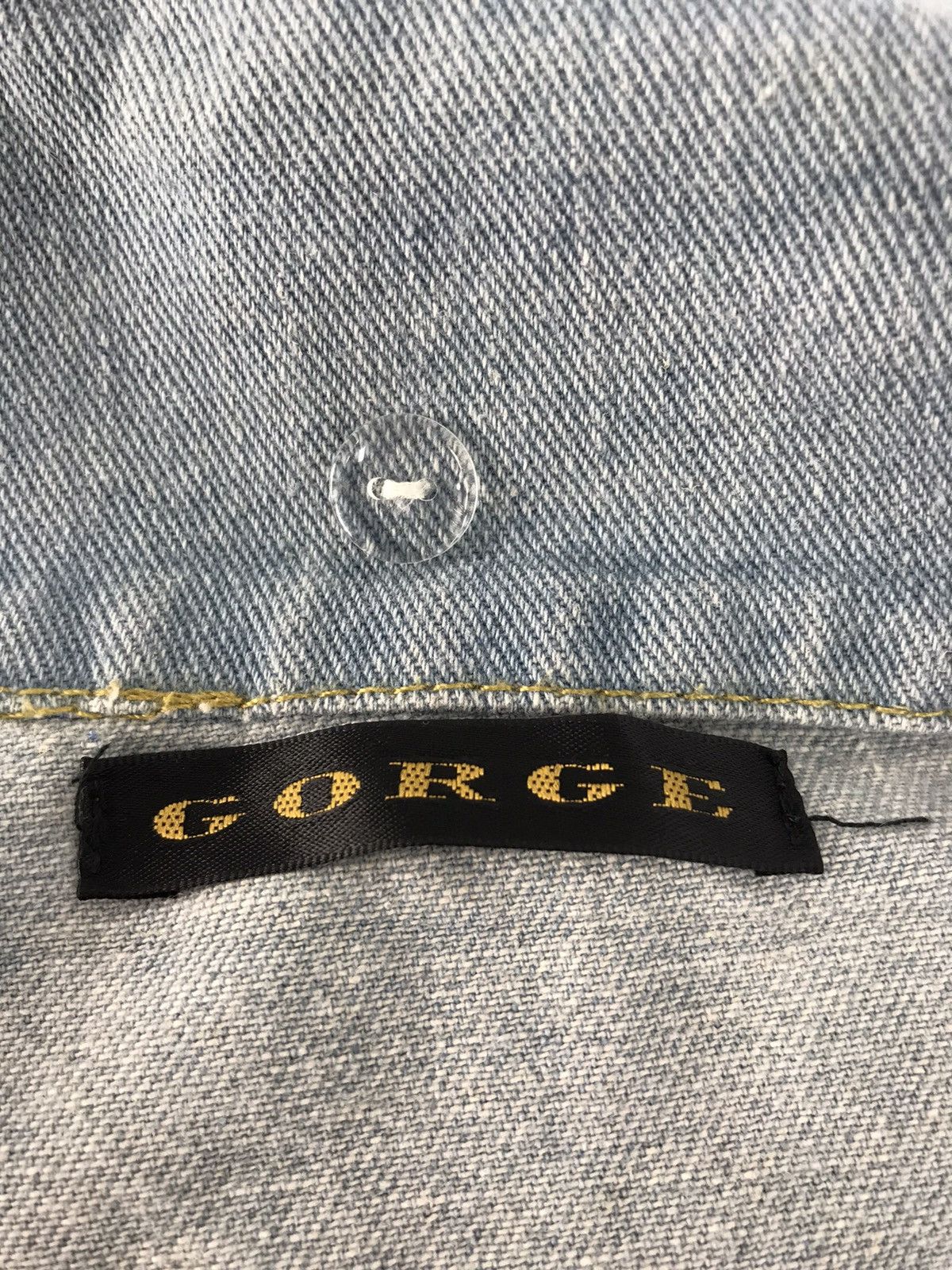 Vintage Gorge Rainbow Quotes Denim Jacket Button Up Double Pocket Size US S / EU 44-46 / 1 - 6 Thumbnail