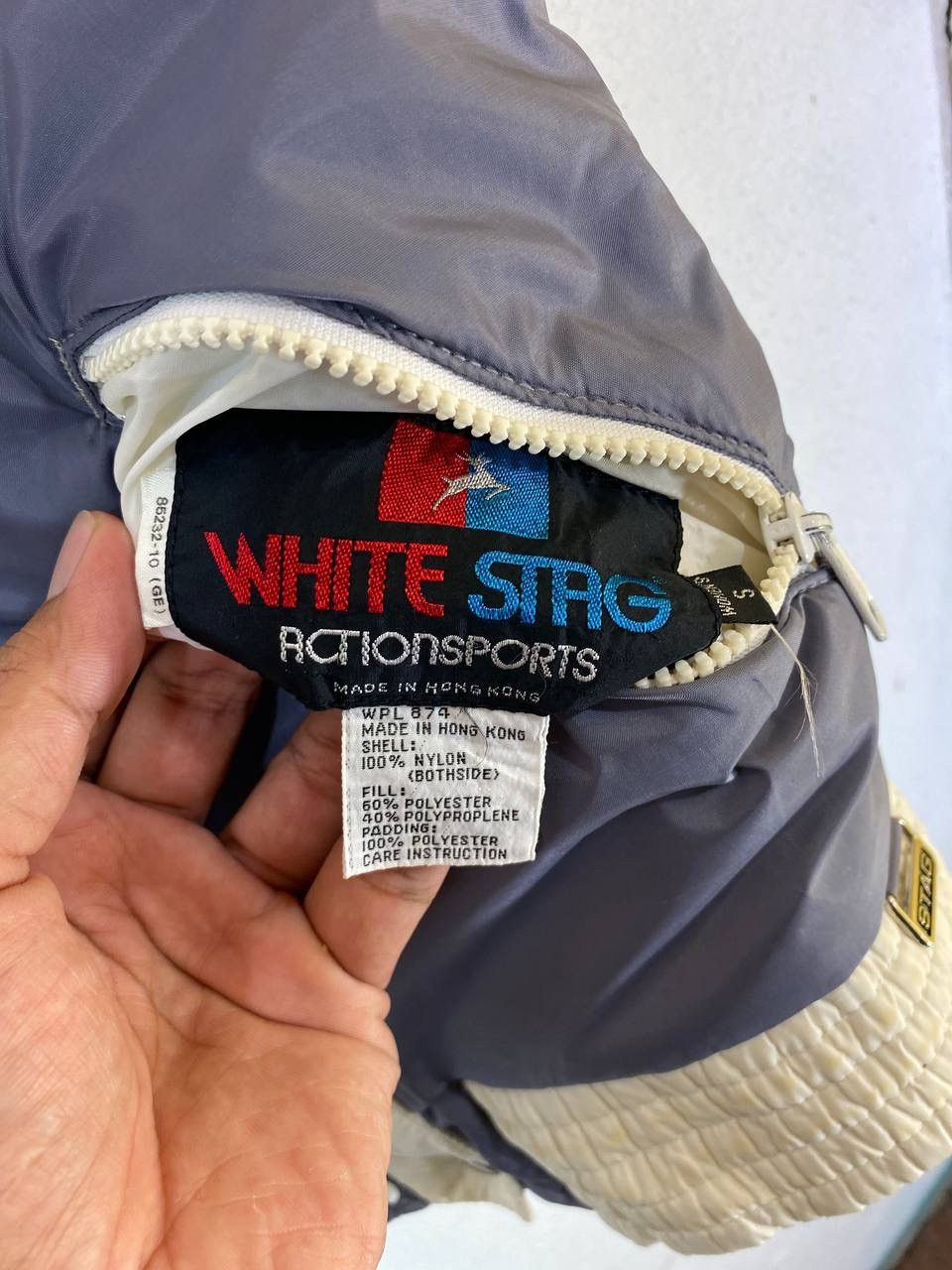 Vintage Vintage White Stage Reversible Retro Puffer Jacket Size S / US 4 / IT 40 - 12 Thumbnail
