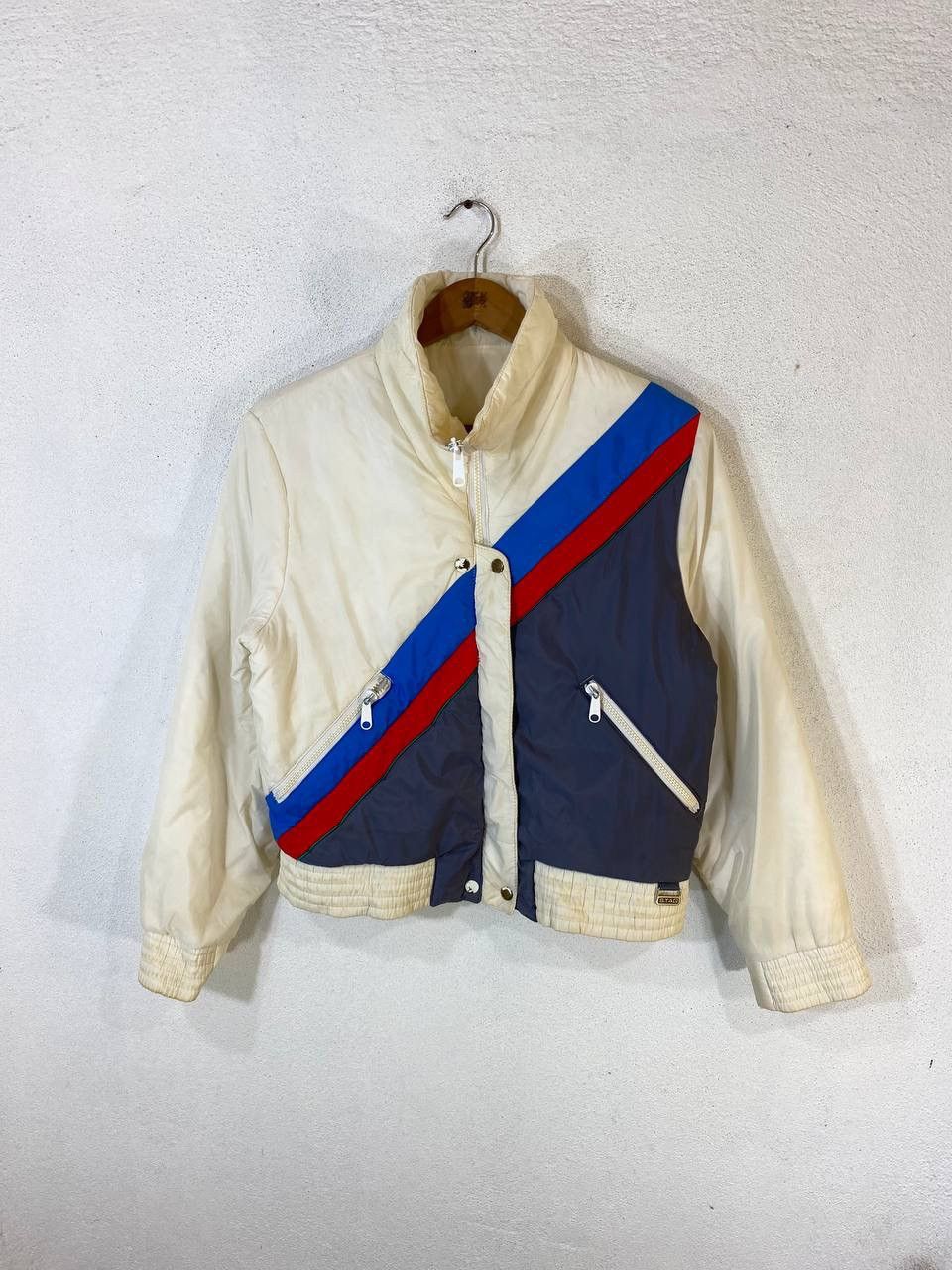 Vintage Vintage White Stage Reversible Retro Puffer Jacket Size S / US 4 / IT 40 - 1 Thumbnail