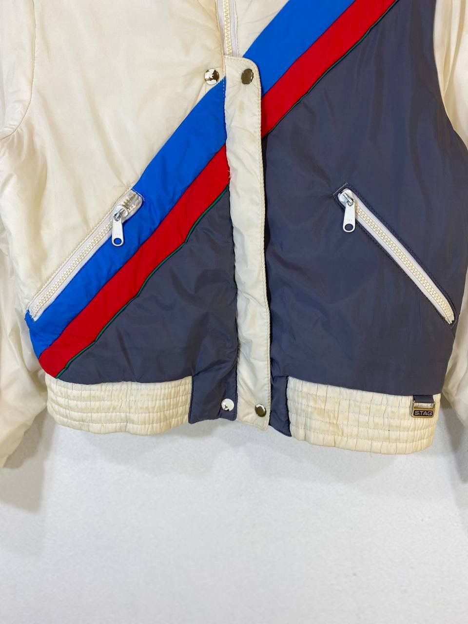 Vintage Vintage White Stage Reversible Retro Puffer Jacket Size S / US 4 / IT 40 - 4 Thumbnail