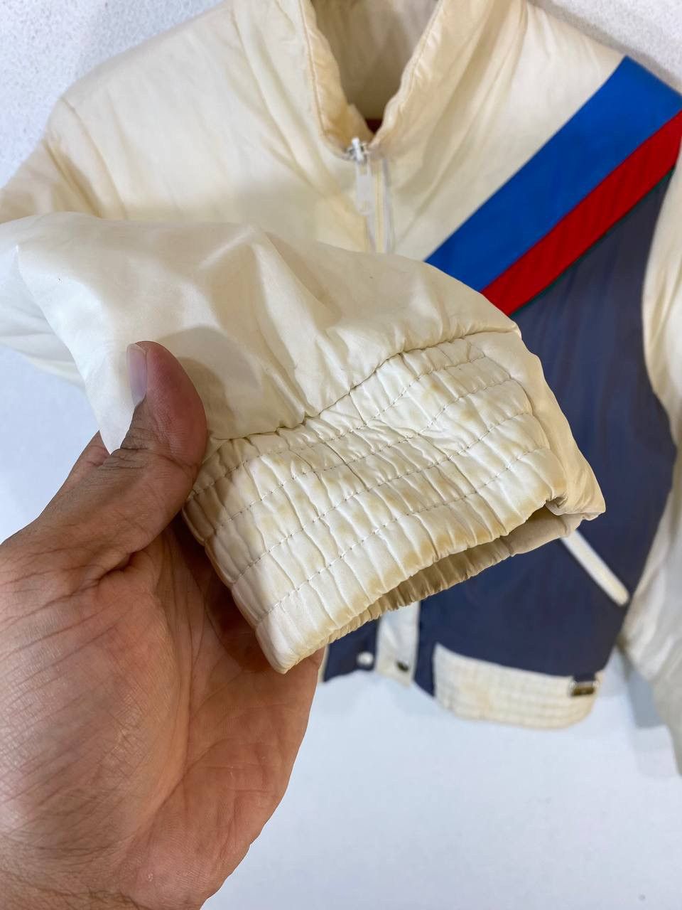 Vintage Vintage White Stage Reversible Retro Puffer Jacket Size S / US 4 / IT 40 - 5 Thumbnail