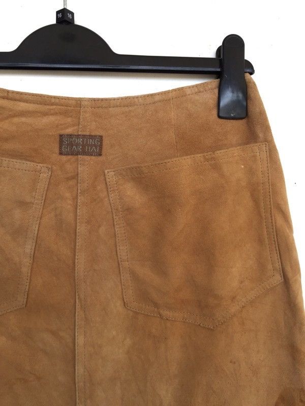 Issey Miyake × Leather Vintage Issey Miyake Hai Sporting Gear Suede Leather Size 26" / US 2 / IT 38 - 3 Thumbnail