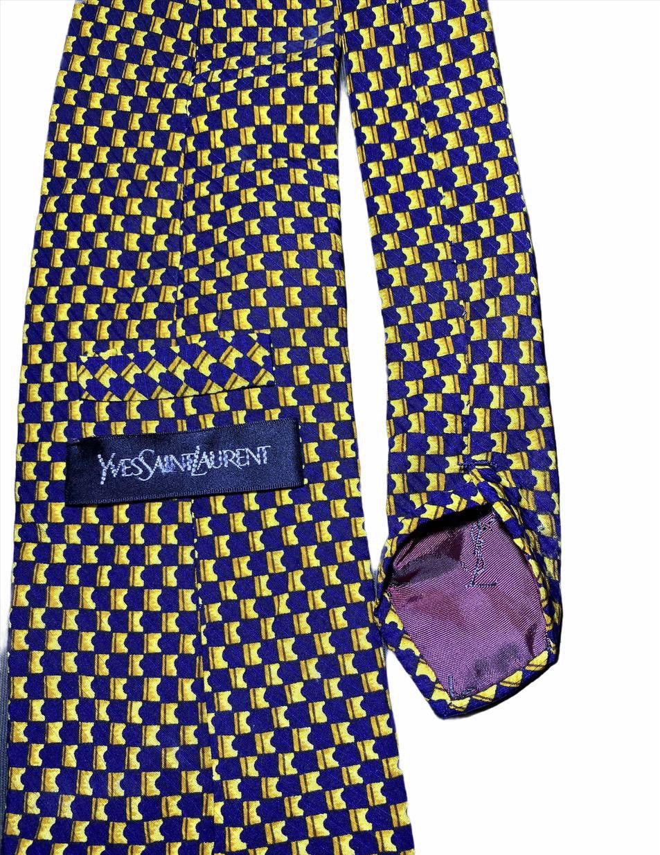 Yves Saint Laurent Yves saint laurent silk tie nice design Size ONE SIZE - 3 Thumbnail