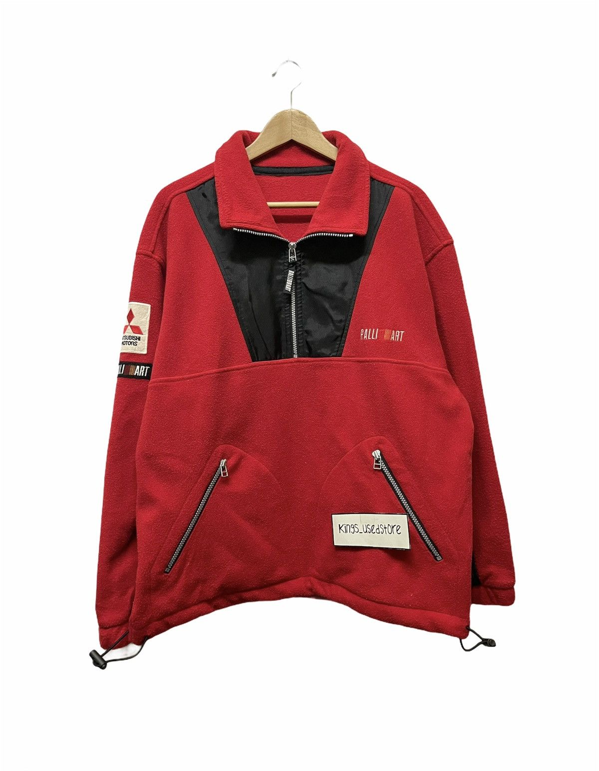 image of Vintage Ralli Art Mitsubishi Motors Racing in Red, Men's (Size Medium)
