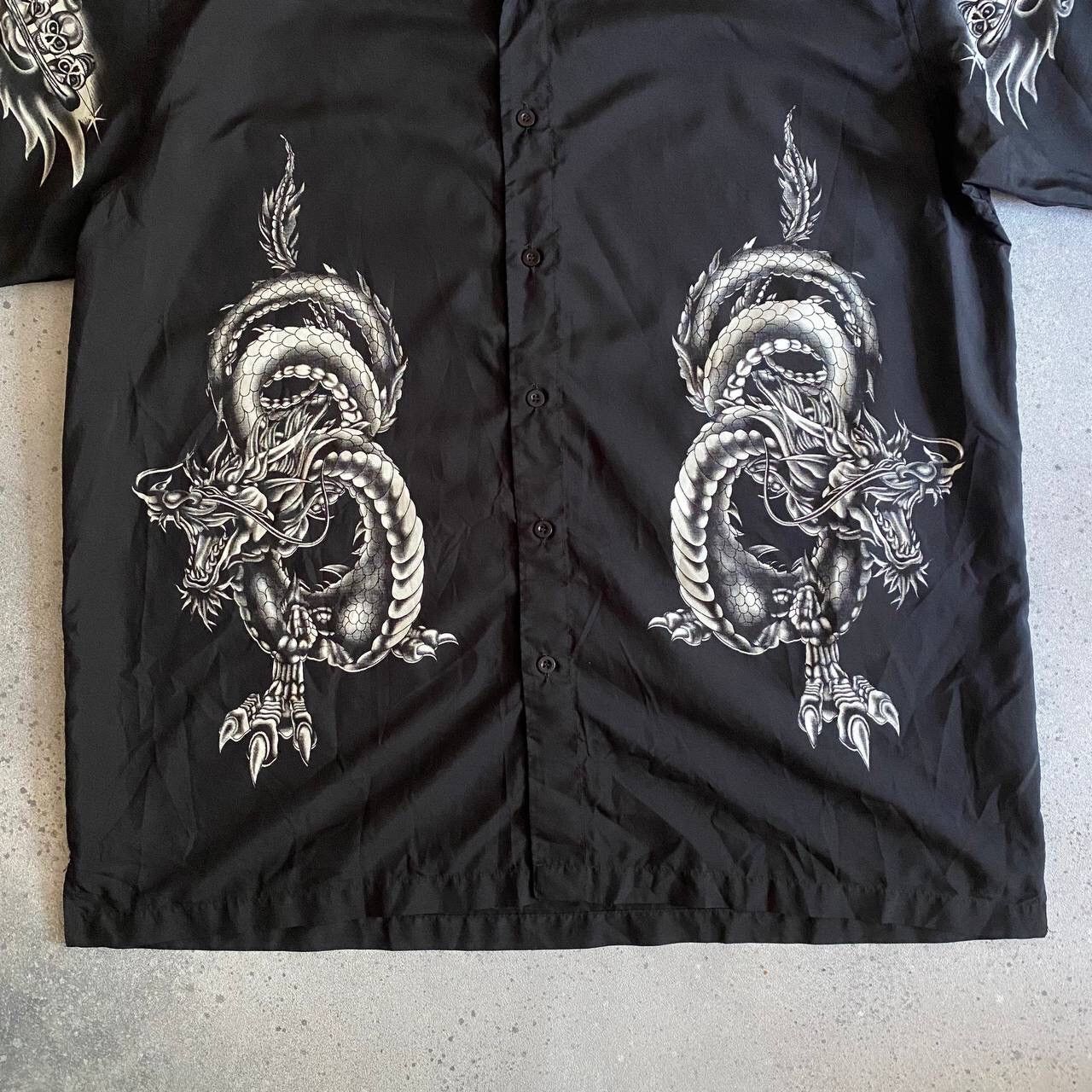 Hysteric Glamour × Japanese Brand 🎱 Crazy Vintage Dragons Shirt Y2K Size US XL / EU 56 / 4 - 6 Thumbnail