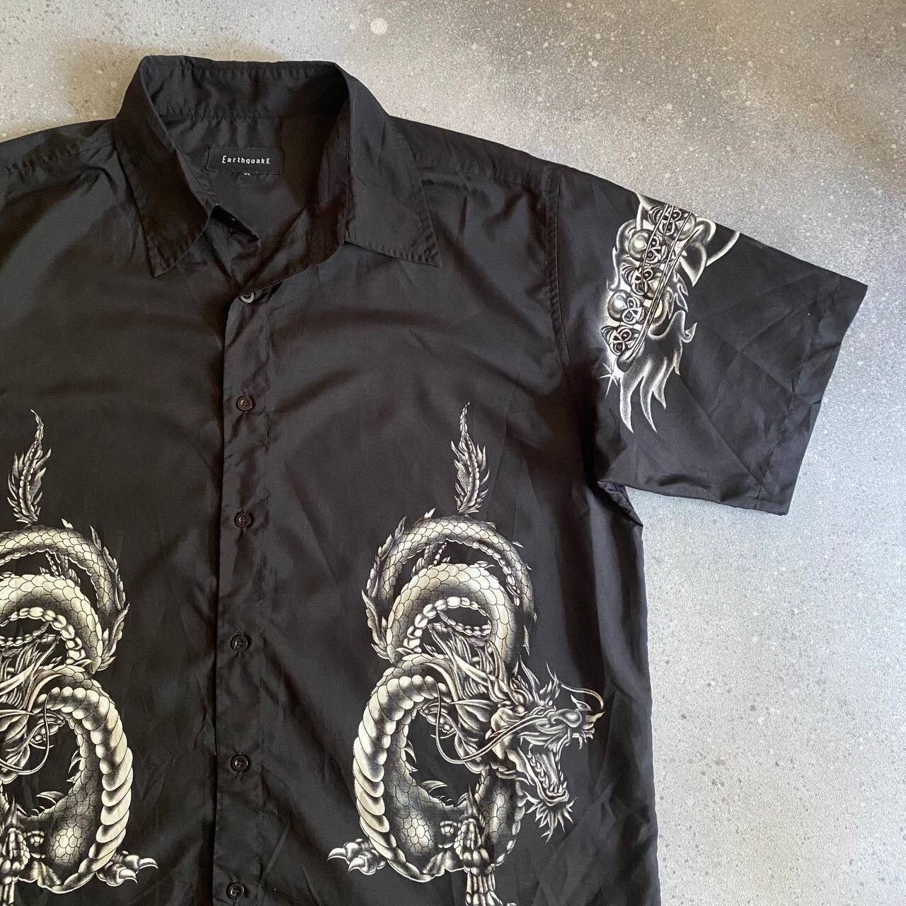 Hysteric Glamour × Japanese Brand 🎱 Crazy Vintage Dragons Shirt Y2K Size US XL / EU 56 / 4 - 5 Thumbnail