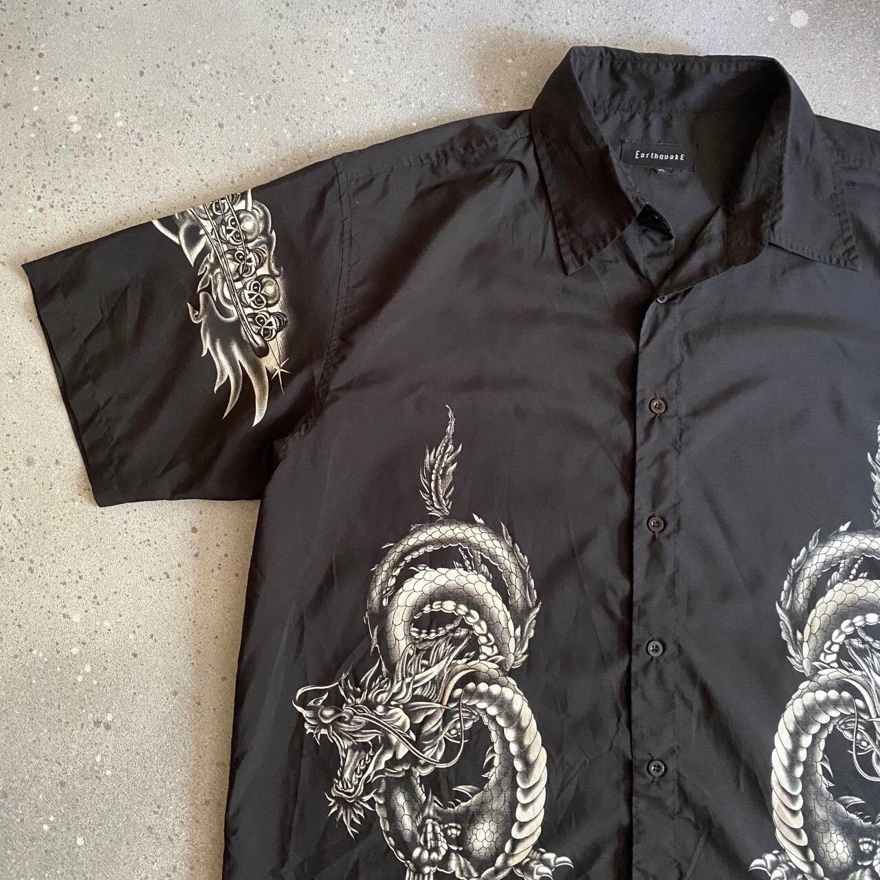 Hysteric Glamour × Japanese Brand 🎱 Crazy Vintage Dragons Shirt Y2K Size US XL / EU 56 / 4 - 3 Thumbnail