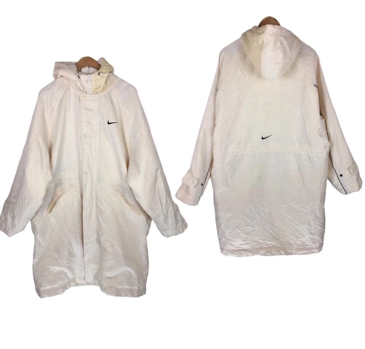 Nike Nike Swoosh Long Raincoat Parkas Hoodie Jacket coat Size US XL / EU 56 / 4 - 3 Thumbnail