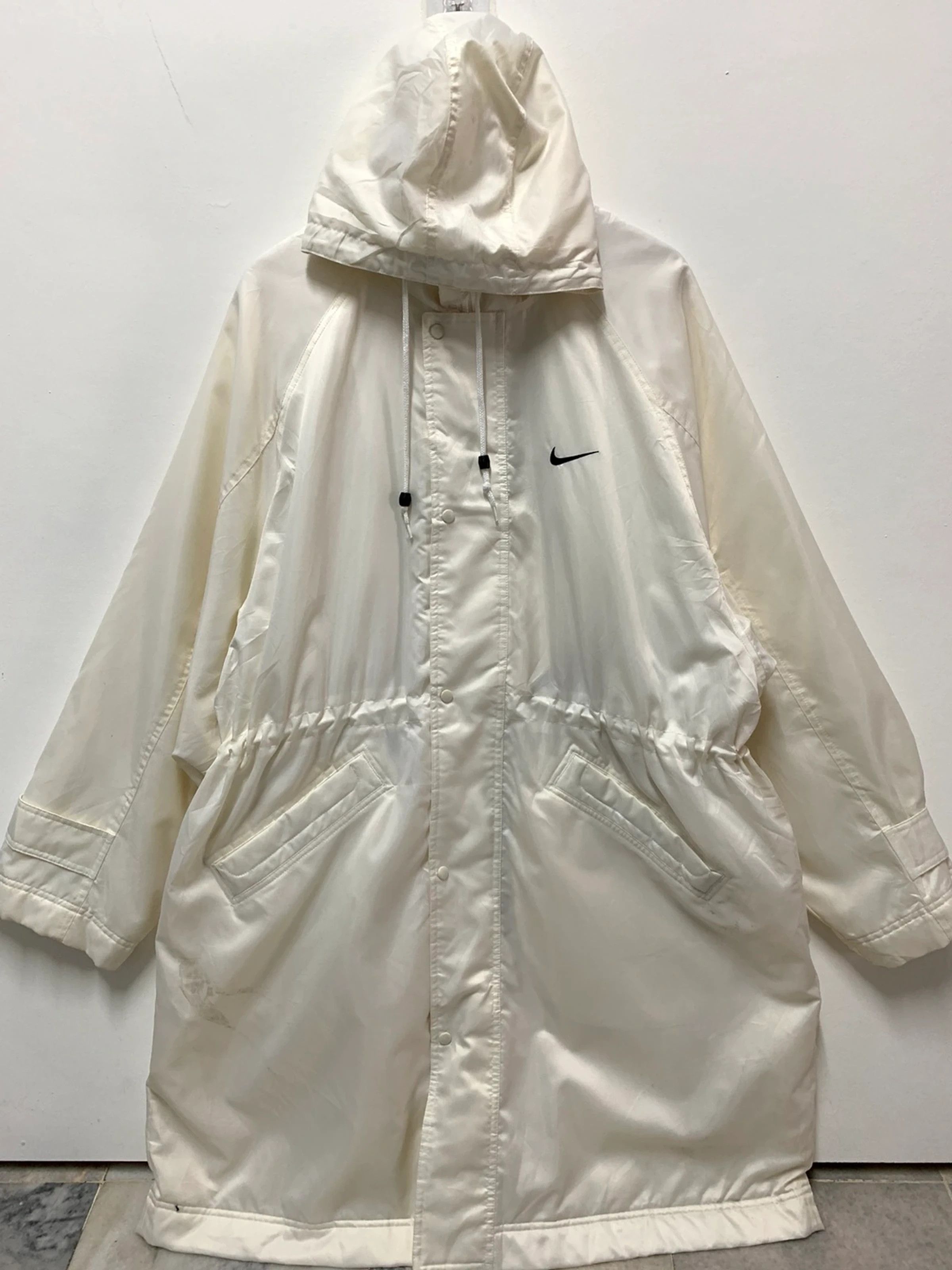 Nike Swoosh Long Raincoat Parkas Hoodie Jacket coat