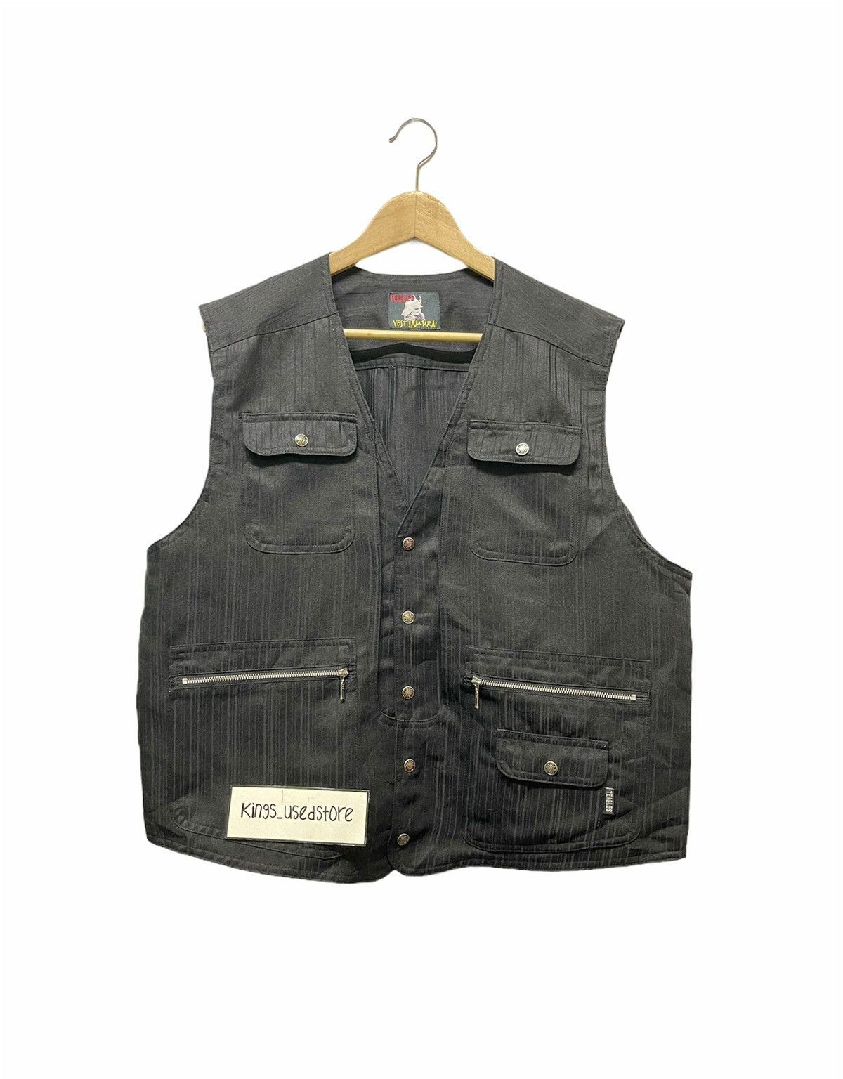 Image of Tracey Vest x Vintage Teagles Samurai Vest in Black, Men's (Size XL)