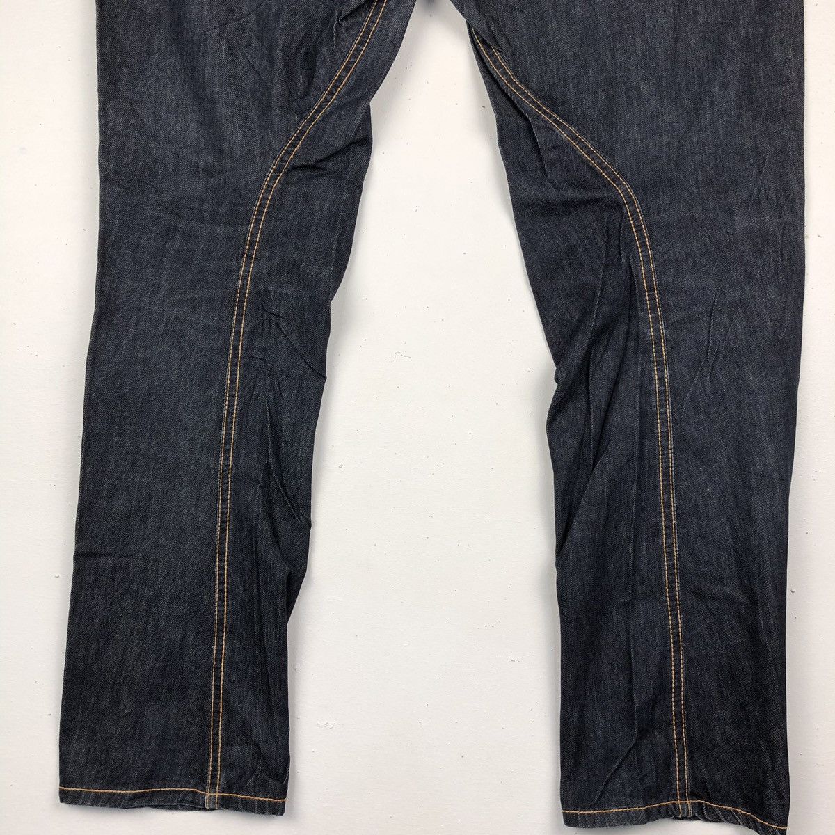 Beauty Beast Bit blue baggy denim bondage jeans patchwork stars Size US 33 - 7 Thumbnail