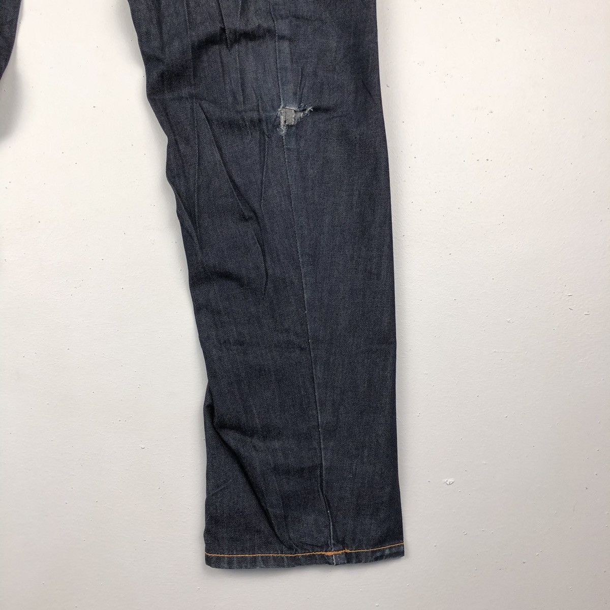 Beauty Beast Bit blue baggy denim bondage jeans patchwork stars Size US 33 - 3 Thumbnail