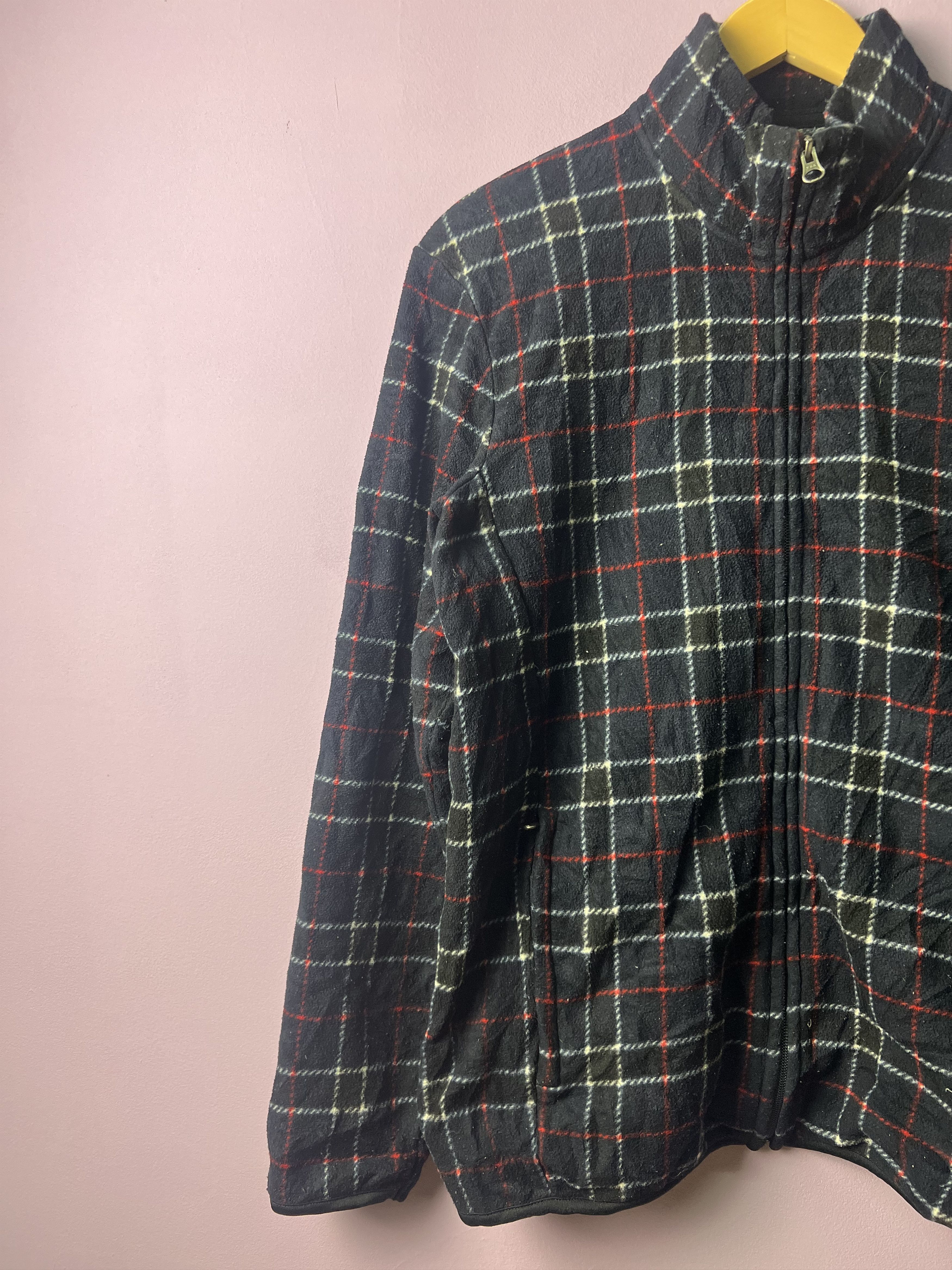 Japanese Brand 🔥Uniqlo Checkered Printed Fleece Jackets Size US M / EU 48-50 / 2 - 4 Thumbnail