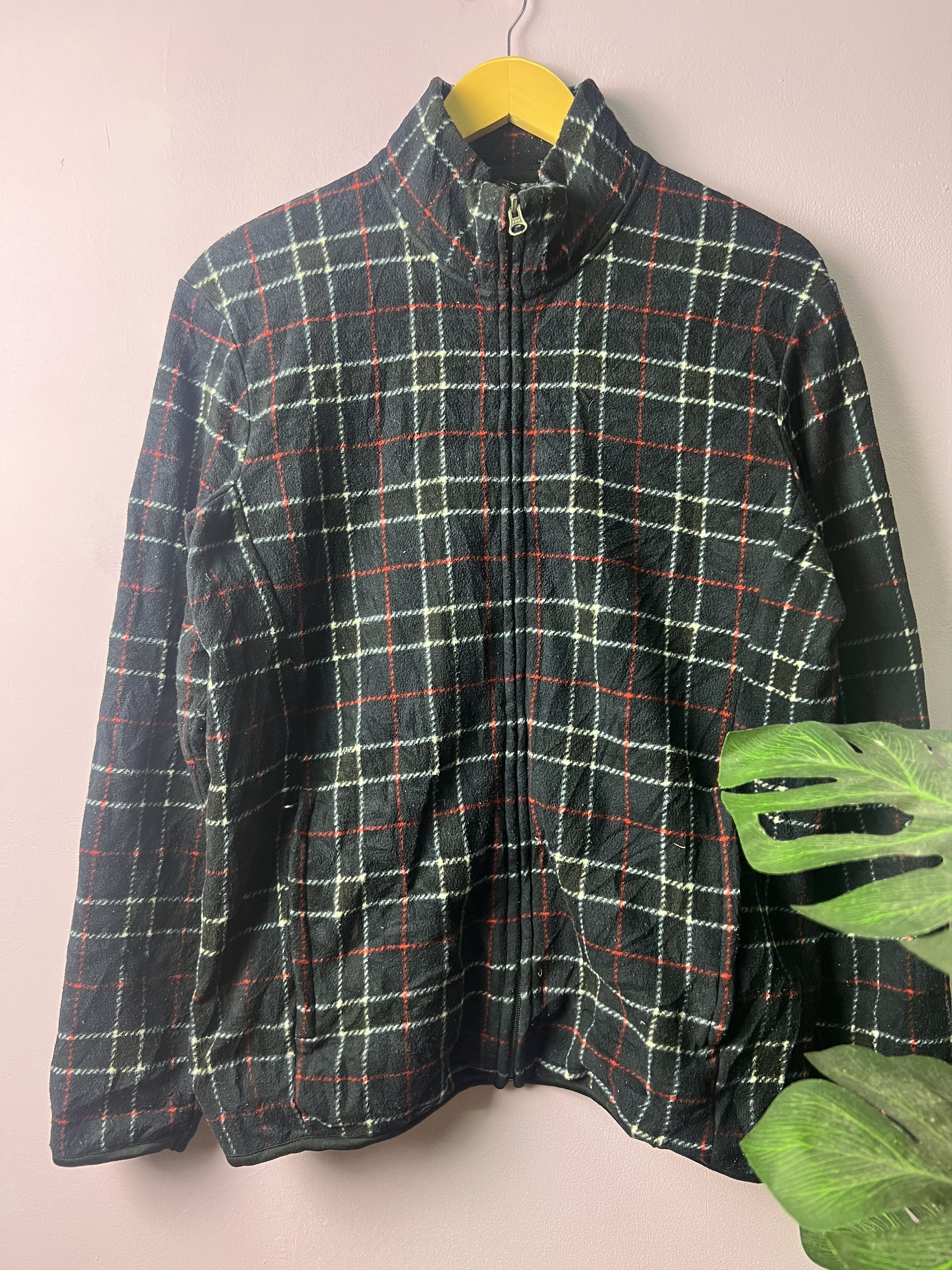 Japanese Brand 🔥Uniqlo Checkered Printed Fleece Jackets Size US M / EU 48-50 / 2 - 2 Thumbnail