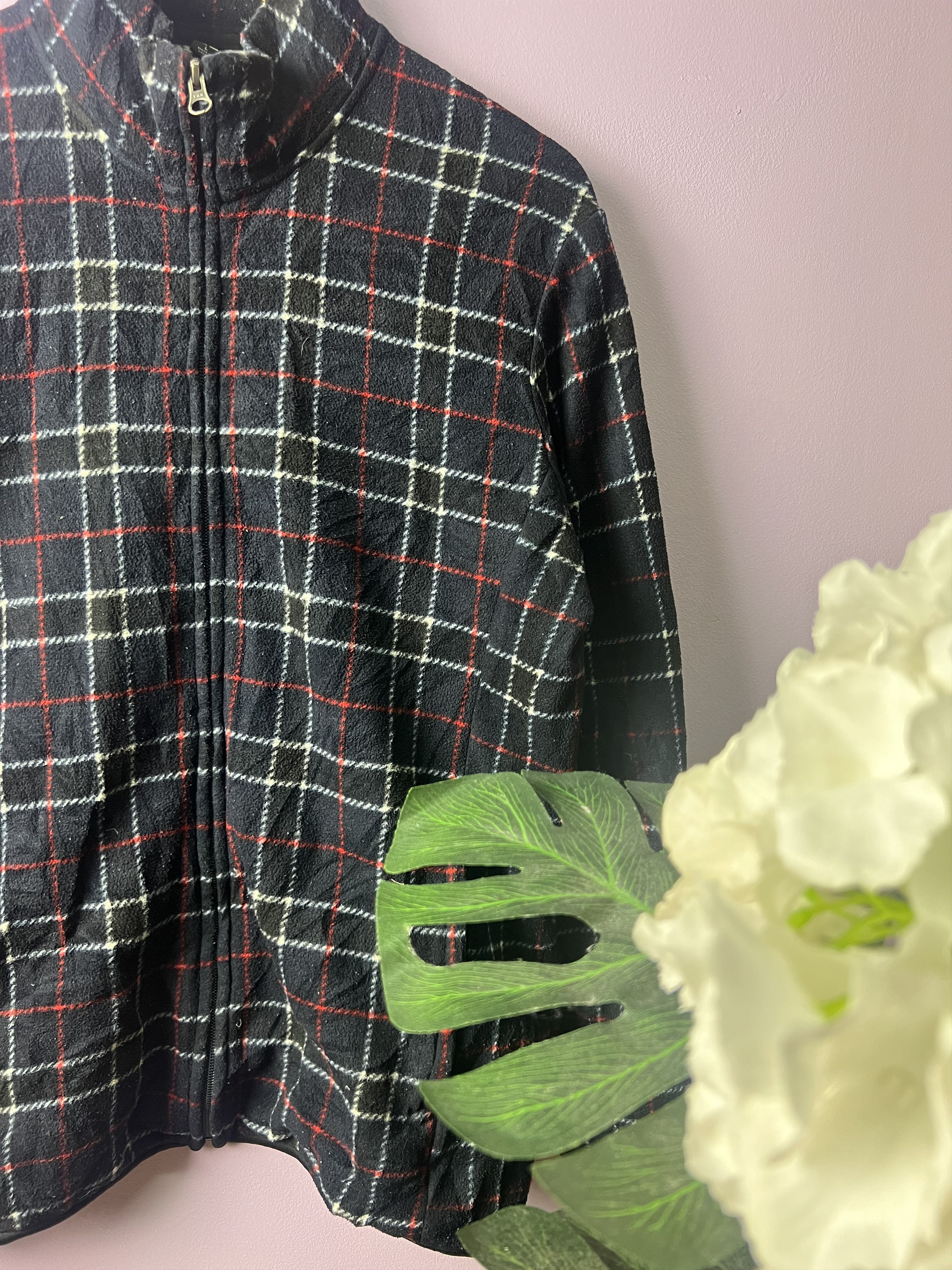 Japanese Brand 🔥Uniqlo Checkered Printed Fleece Jackets Size US M / EU 48-50 / 2 - 6 Thumbnail