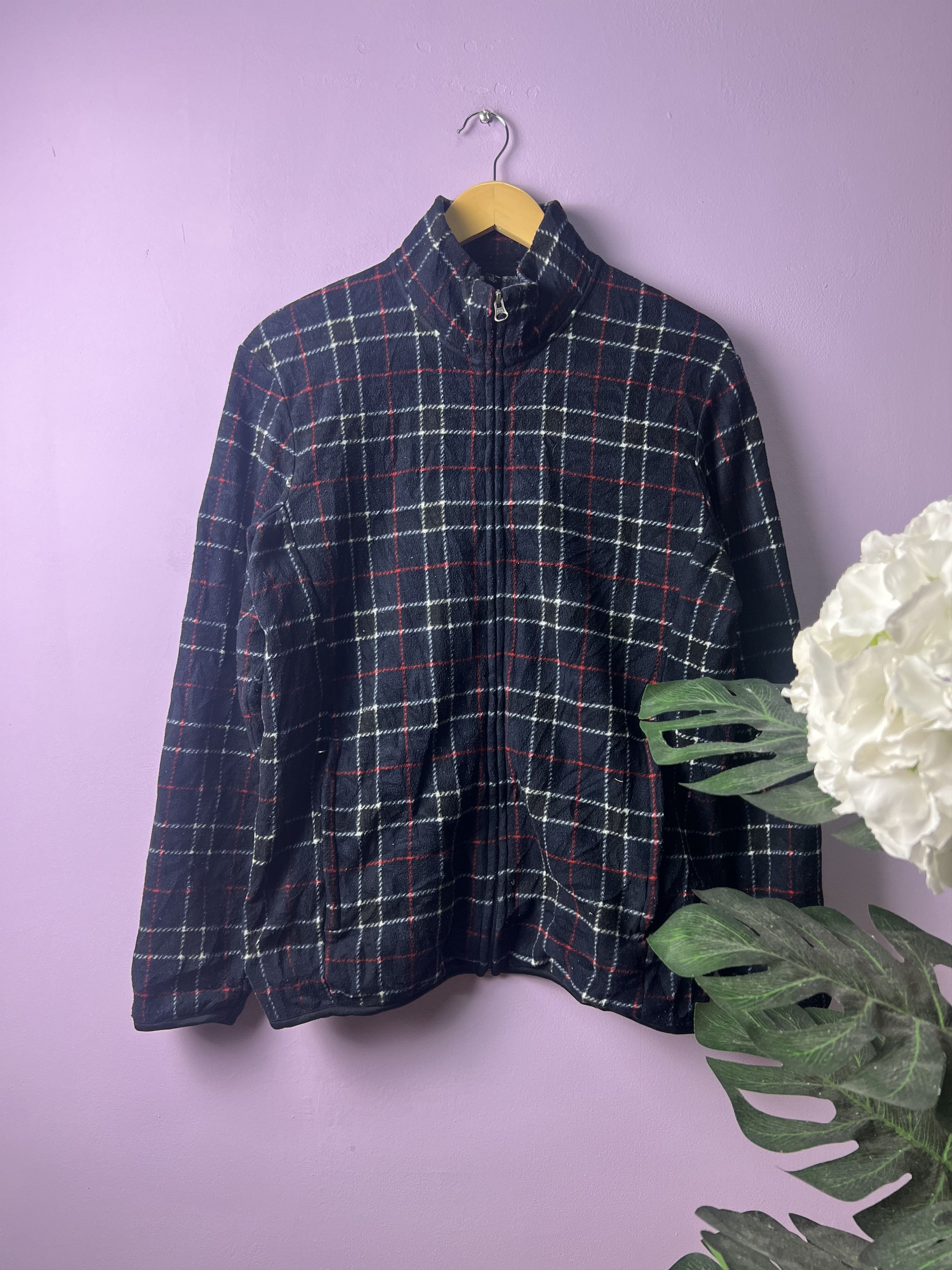 Japanese Brand 🔥Uniqlo Checkered Printed Fleece Jackets Size US M / EU 48-50 / 2 - 1 Thumbnail