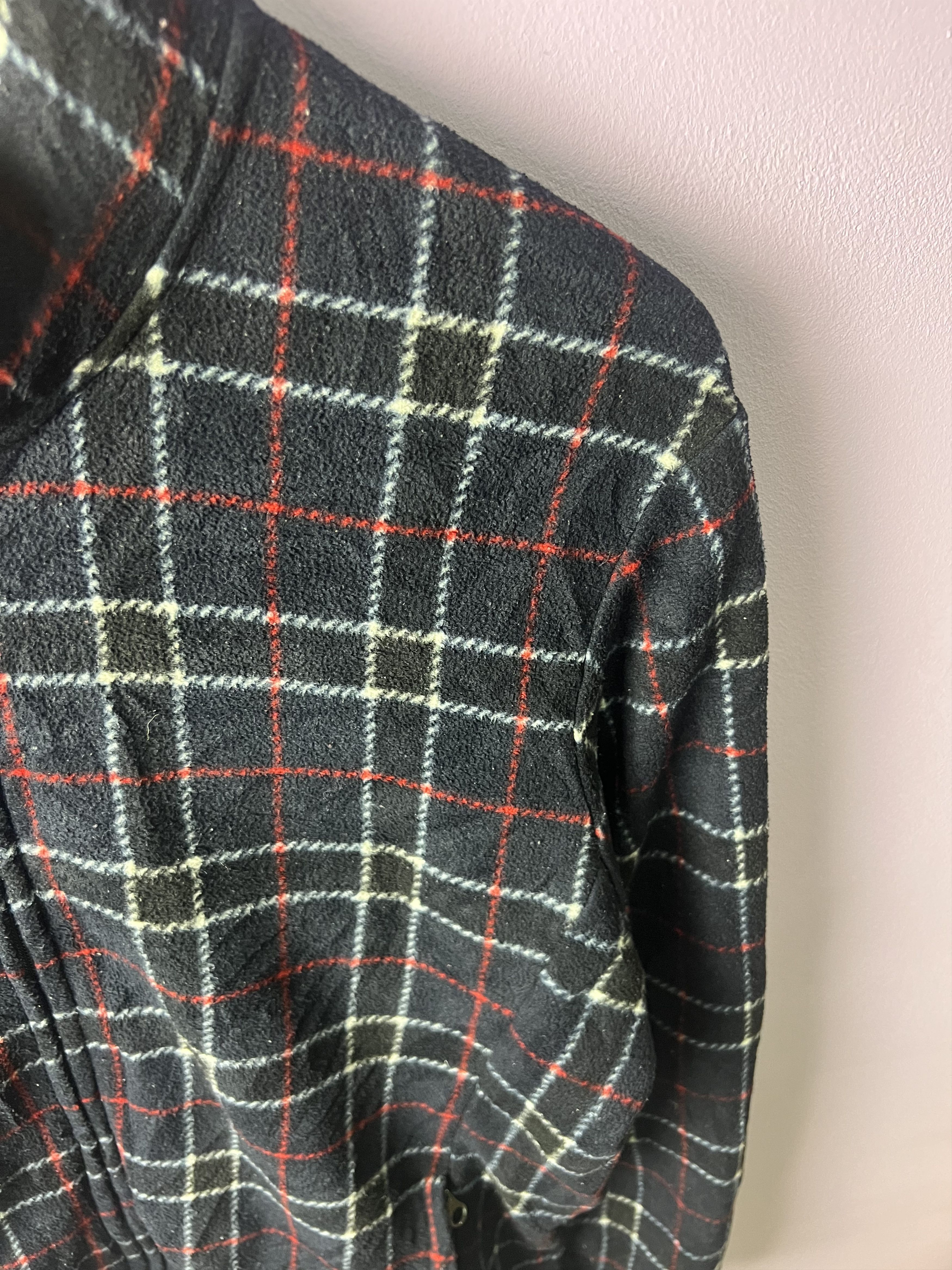 Japanese Brand 🔥Uniqlo Checkered Printed Fleece Jackets Size US M / EU 48-50 / 2 - 5 Thumbnail