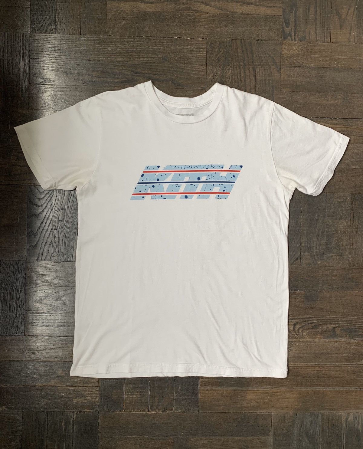 image of 2014 Kith x New Balance "brooklyn Bridge" Logo Tee in White, Men's (Size Small)
