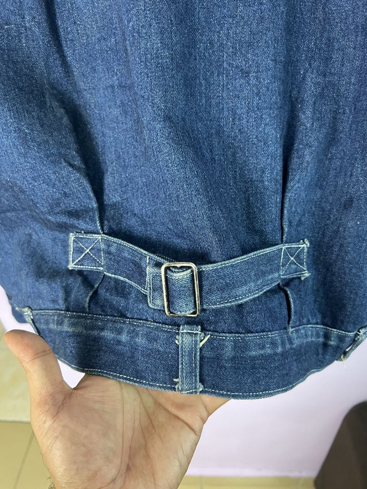 Japanese Brand 🔥Cropped Scheer’s Collection Distressed Denim Jacket Size US L / EU 52-54 / 3 - 13 Thumbnail