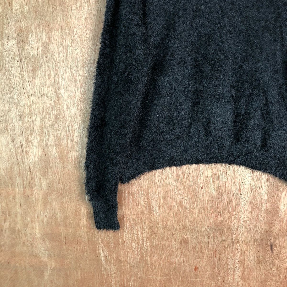 Vintage H&M Black Shag Shaggy Fur Mohair Knitwear #6578 Size US L / EU 52-54 / 3 - 4 Thumbnail