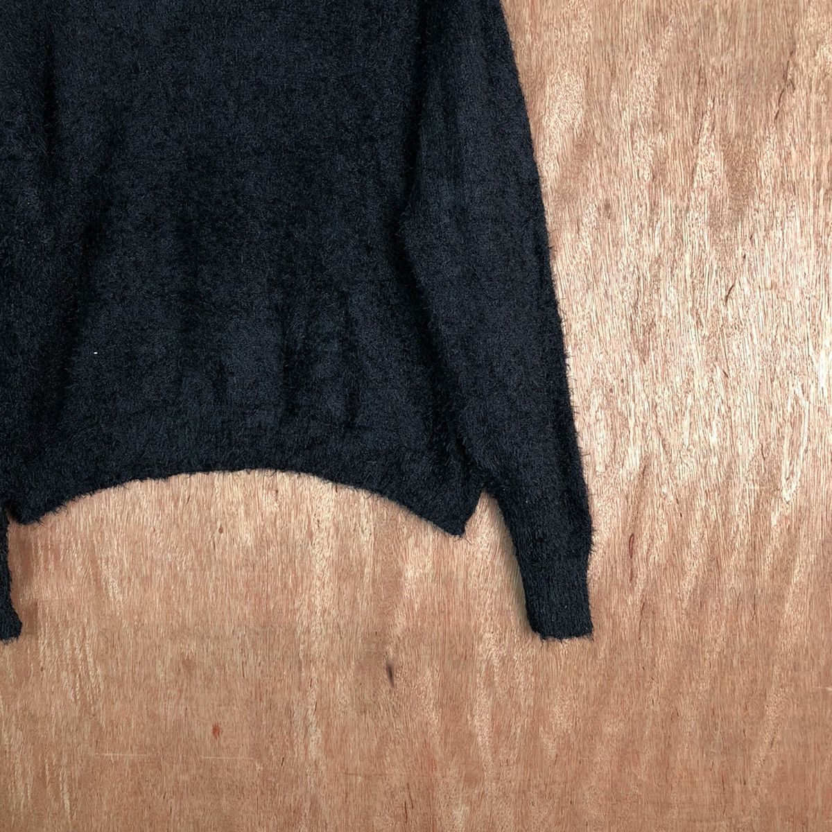 Vintage H&M Black Shag Shaggy Fur Mohair Knitwear #6578 Size US L / EU 52-54 / 3 - 5 Thumbnail