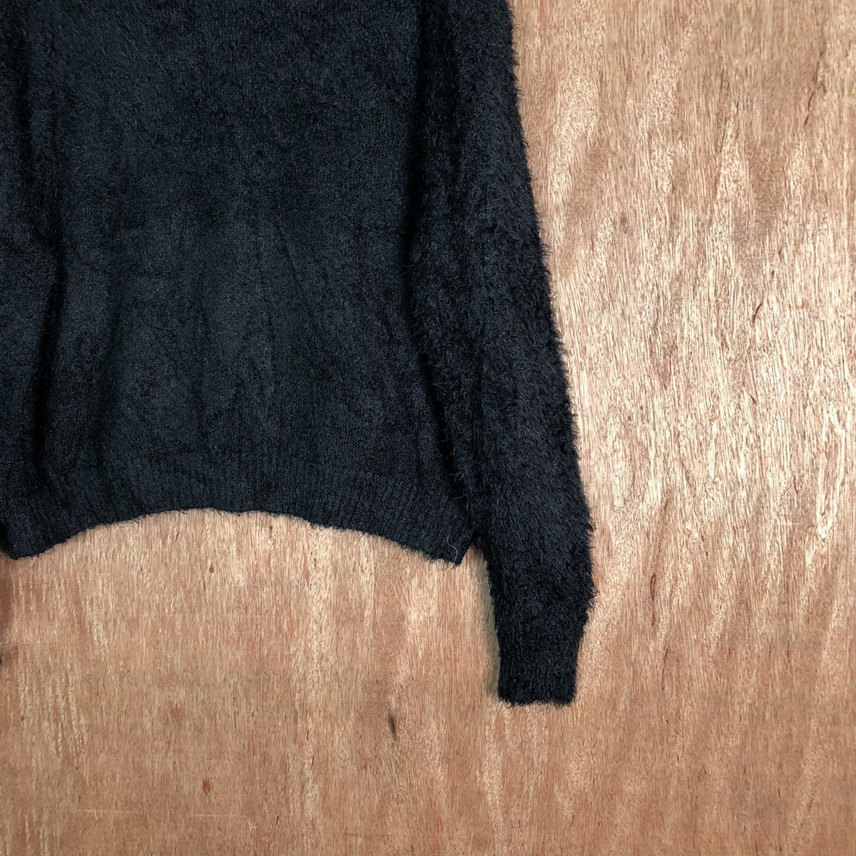 Vintage H&M Black Shag Shaggy Fur Mohair Knitwear #6578 Size US L / EU 52-54 / 3 - 10 Thumbnail