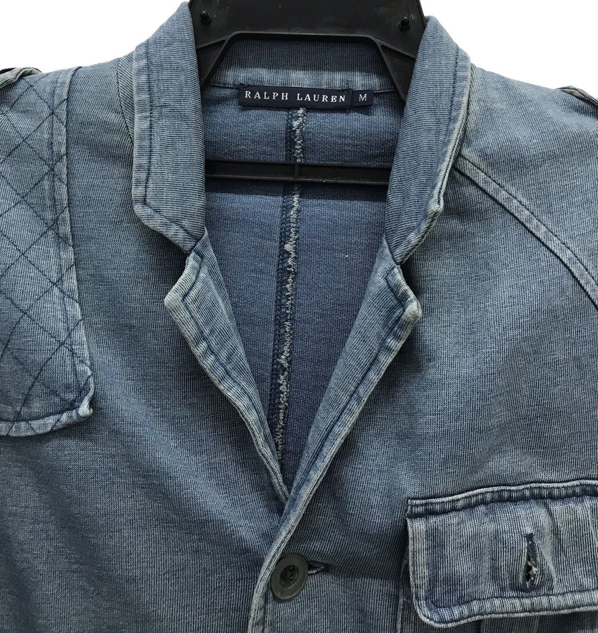 Ralph Lauren Ralph Lauren Quilted Shoulder Military-Style Denim Jacket, Size US M / EU 48-50 / 2 - 3 Thumbnail
