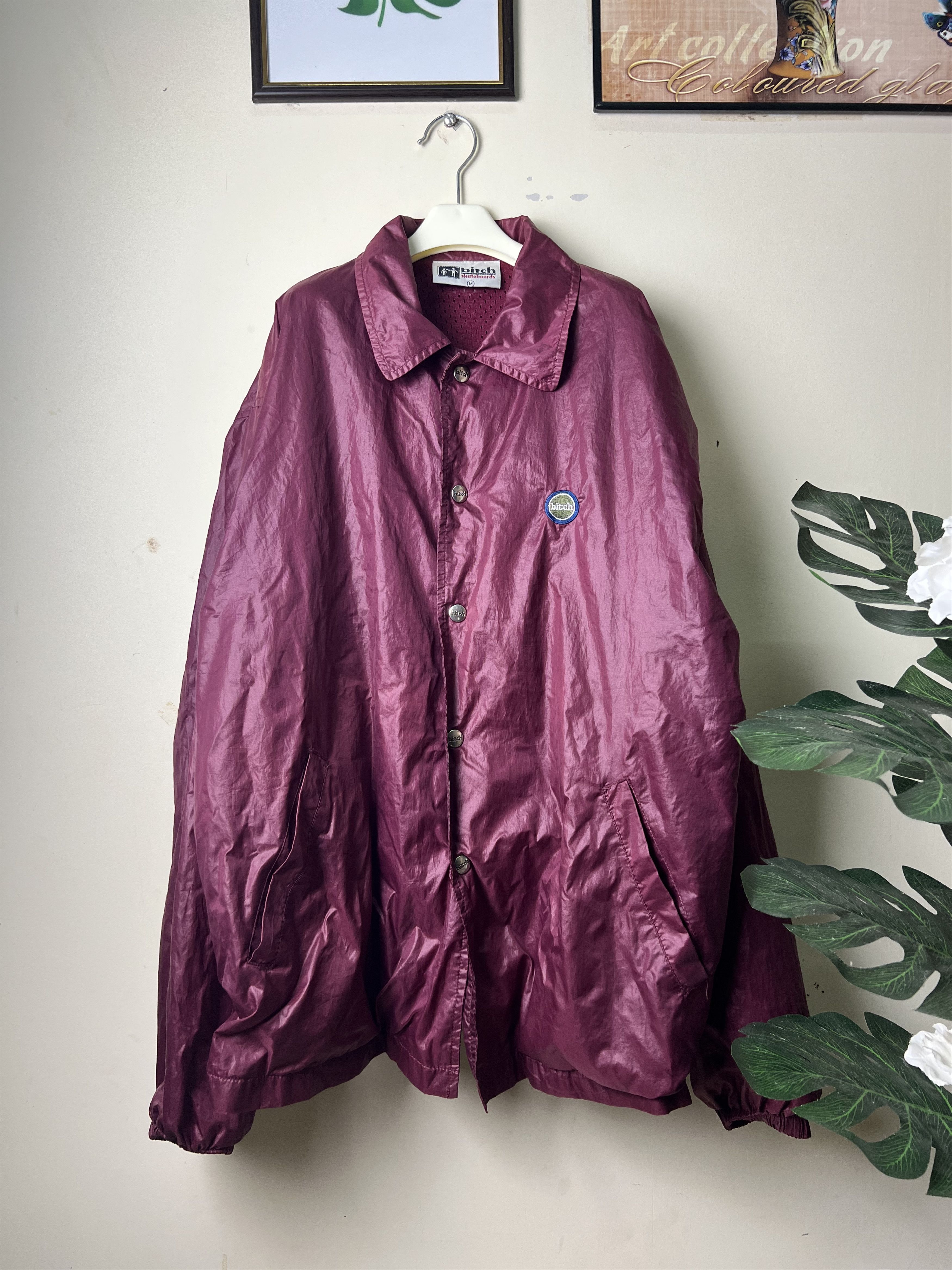 Girl Skateboards 🔥Maroon Vintage Bitch Skateboards Button Jackets Size US M / EU 48-50 / 2 - 1 Thumbnail