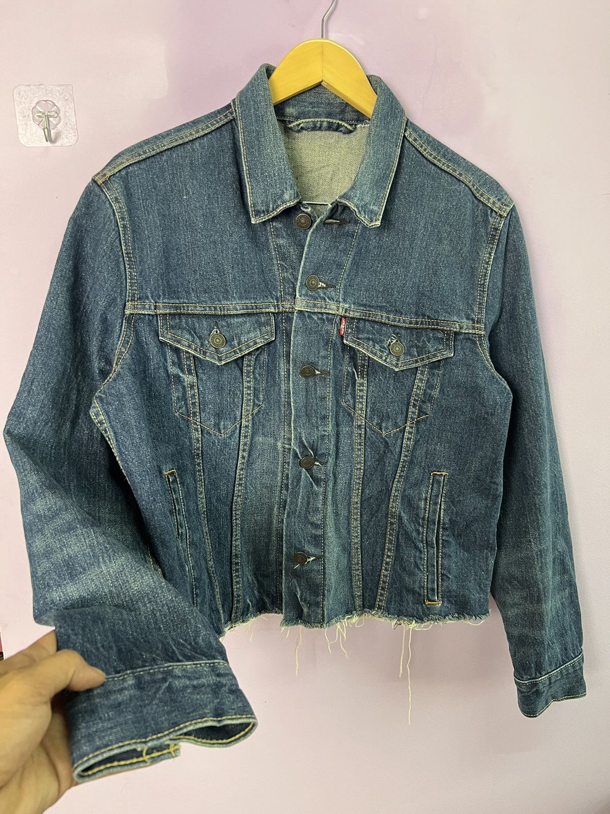 Levi's 🔥Levis Cropped Denim Trucker Size US S / EU 44-46 / 1 - 2 Thumbnail