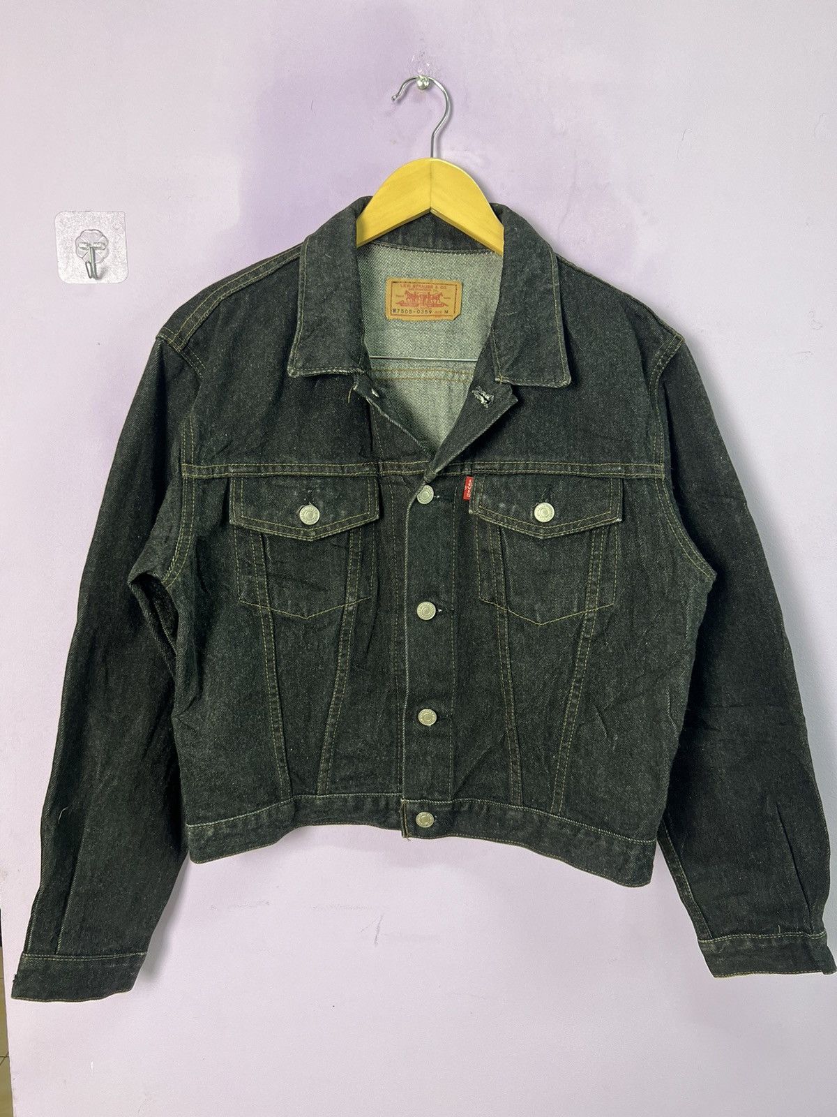 Levi's 🔥Black Levis Denim Trucker Size US S / EU 44-46 / 1 - 1 Thumbnail