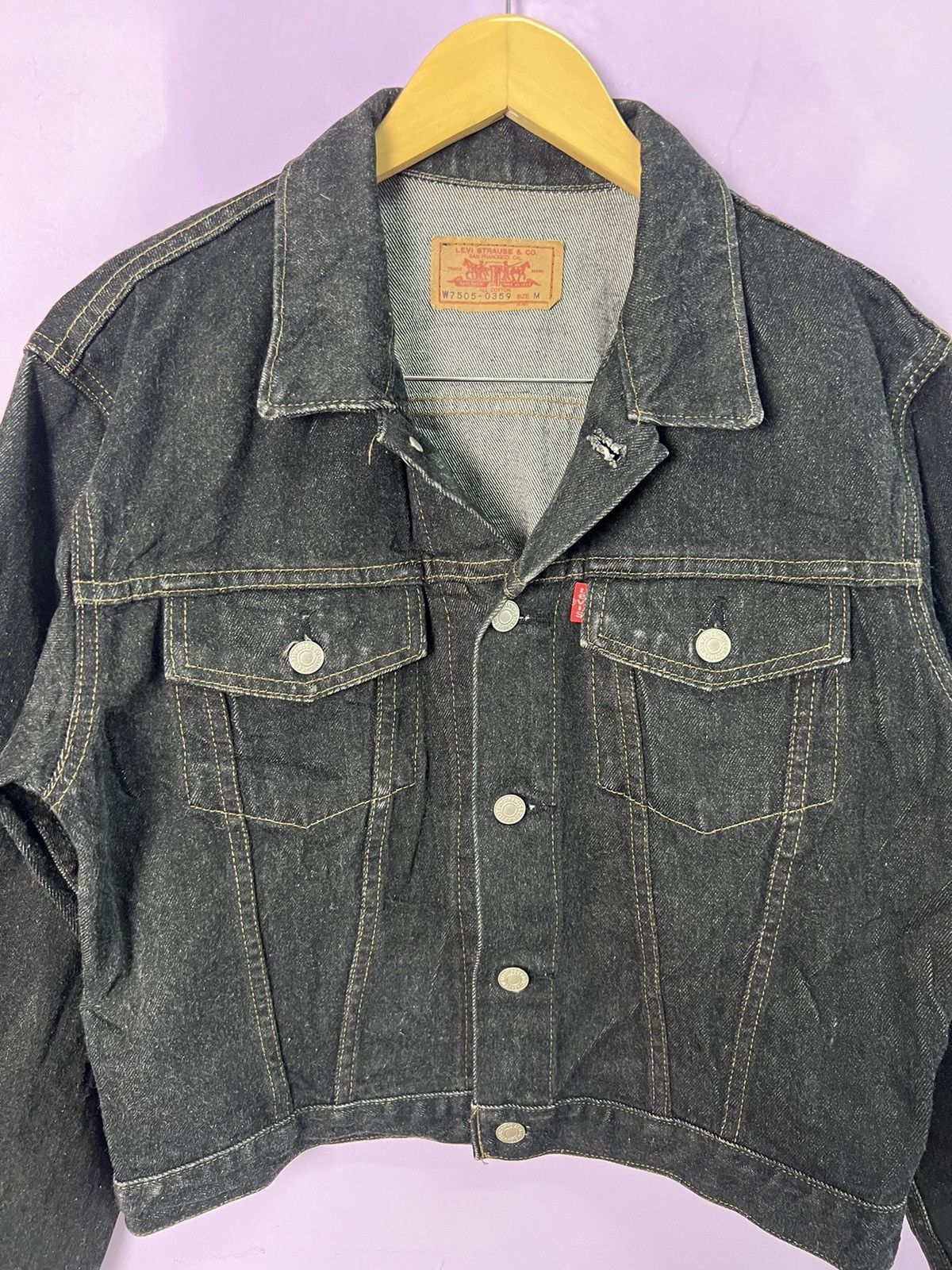Levi's 🔥Black Levis Denim Trucker Size US S / EU 44-46 / 1 - 8 Thumbnail