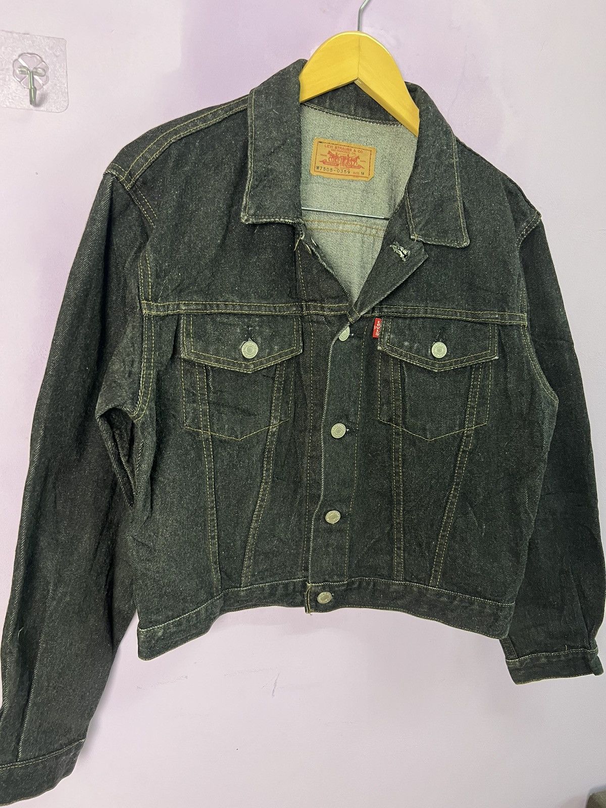Levi's 🔥Black Levis Denim Trucker Size US S / EU 44-46 / 1 - 7 Thumbnail