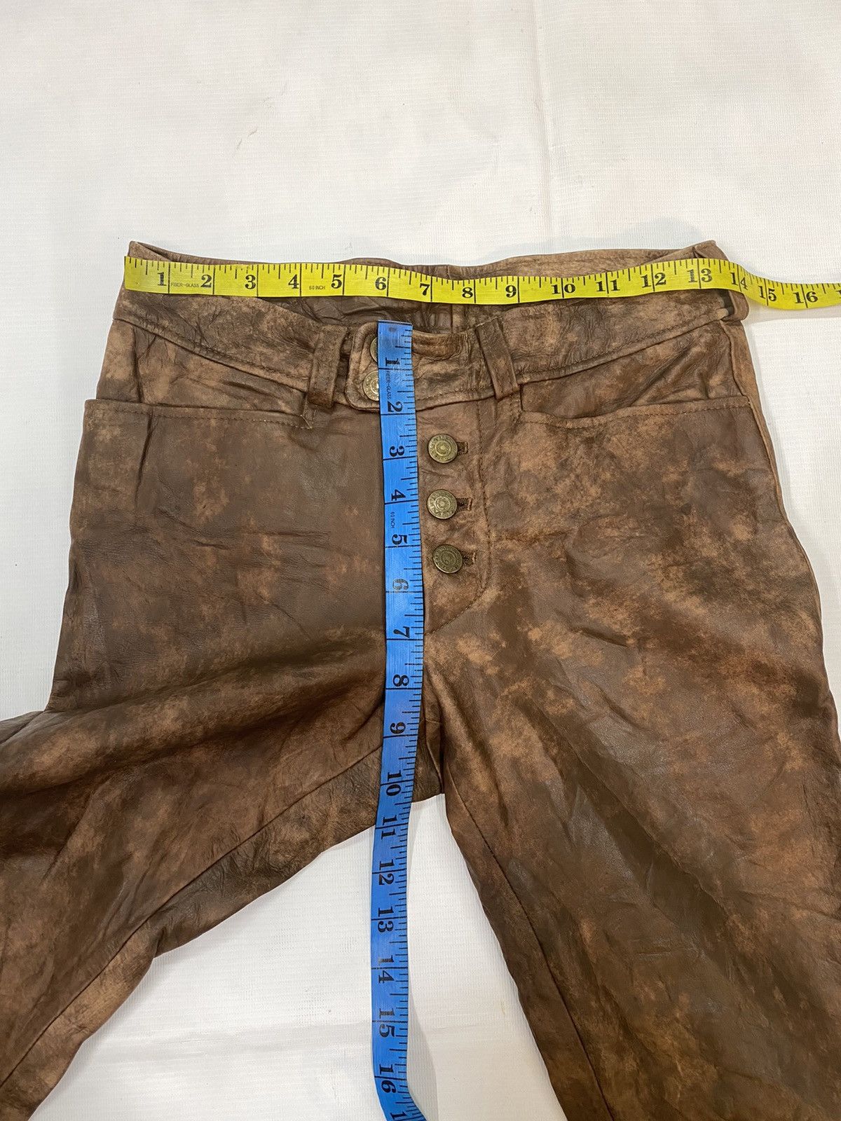 Japanese Brand Tornado Mart Flare Boot Cut Leather Pant Size US 27 - 17 Thumbnail