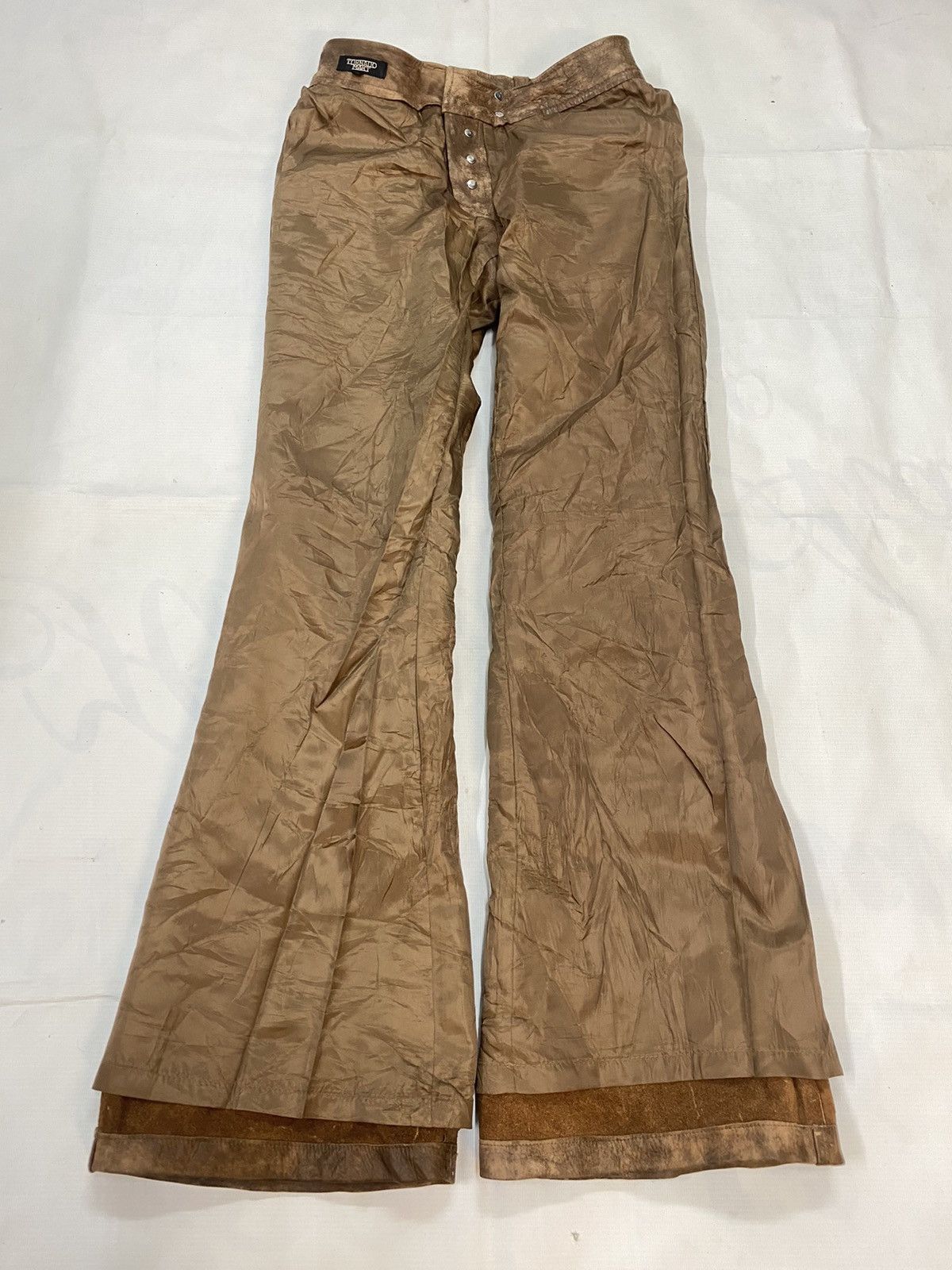 Japanese Brand Tornado Mart Flare Boot Cut Leather Pant Size US 27 - 14 Thumbnail