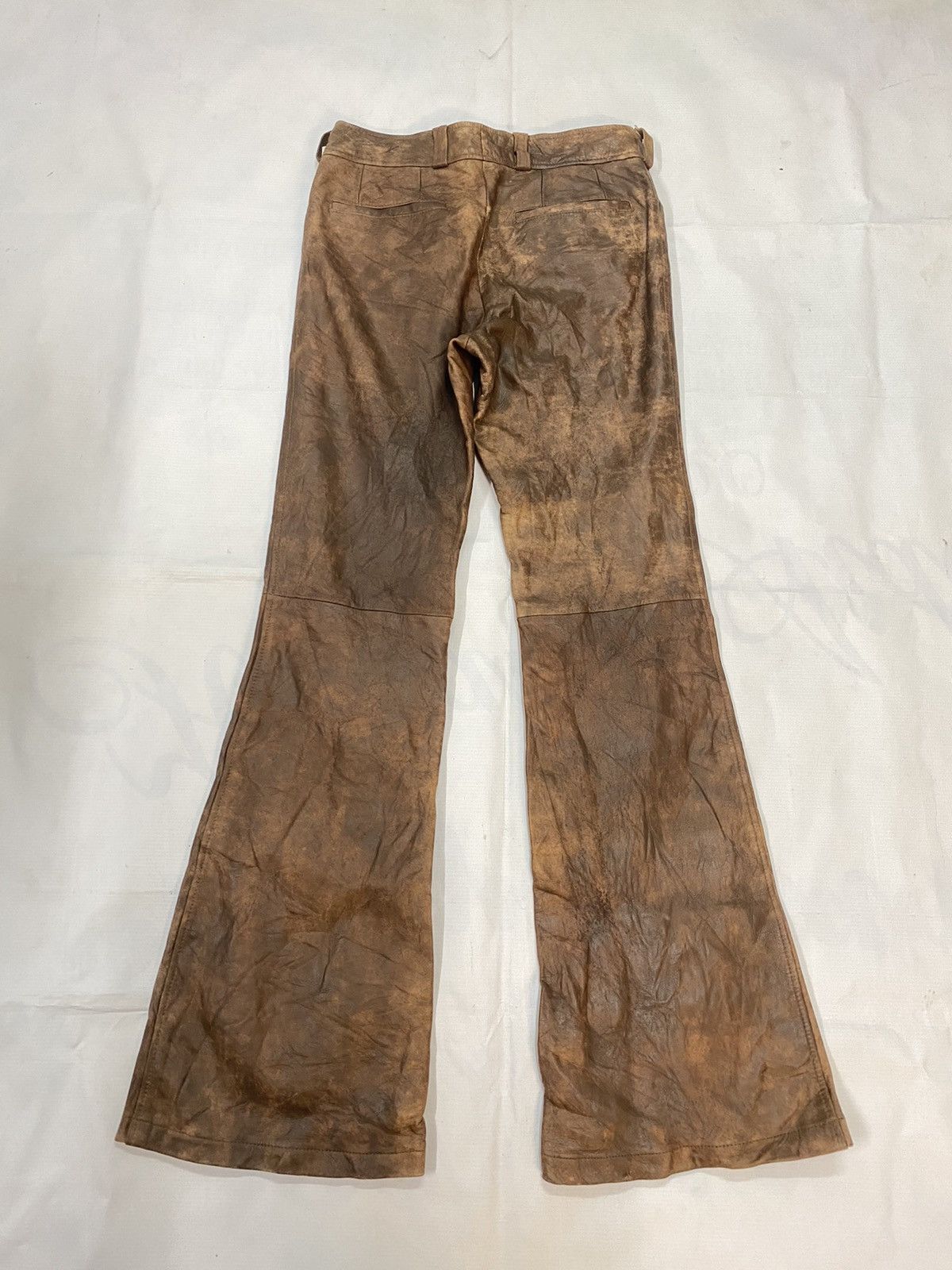Japanese Brand Tornado Mart Flare Boot Cut Leather Pant Size US 27 - 7 Thumbnail
